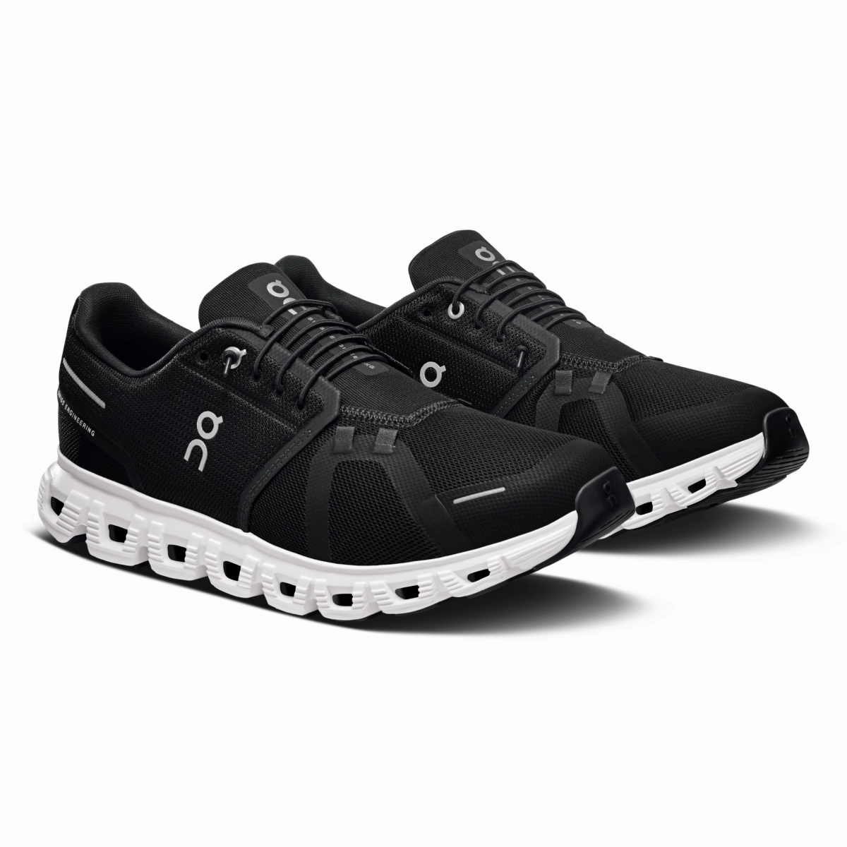 On Running Men's Cloud 6 Black/White Slip   On Style Comfort support