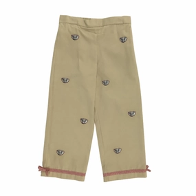 Girls' University Of Alabama Collegiate Pants In Beige NoBuckleDesign Daily Comfort Fit