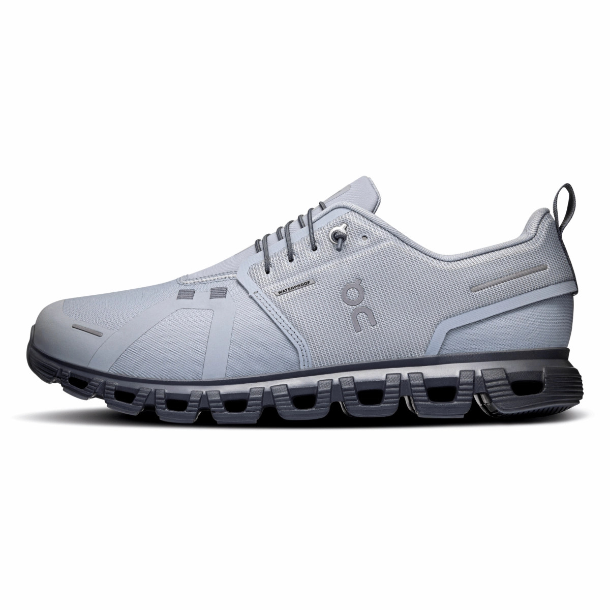 On Running Men's Cloud 6 Waterproof Alloy/Wolf Mid Top Adjustable Lace Lock