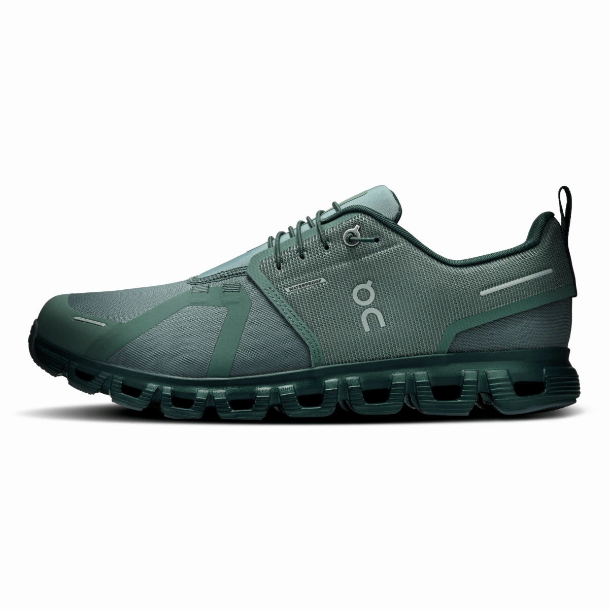On Running Men's Cloud 6 Waterproof Olive/Evergreen No Slip