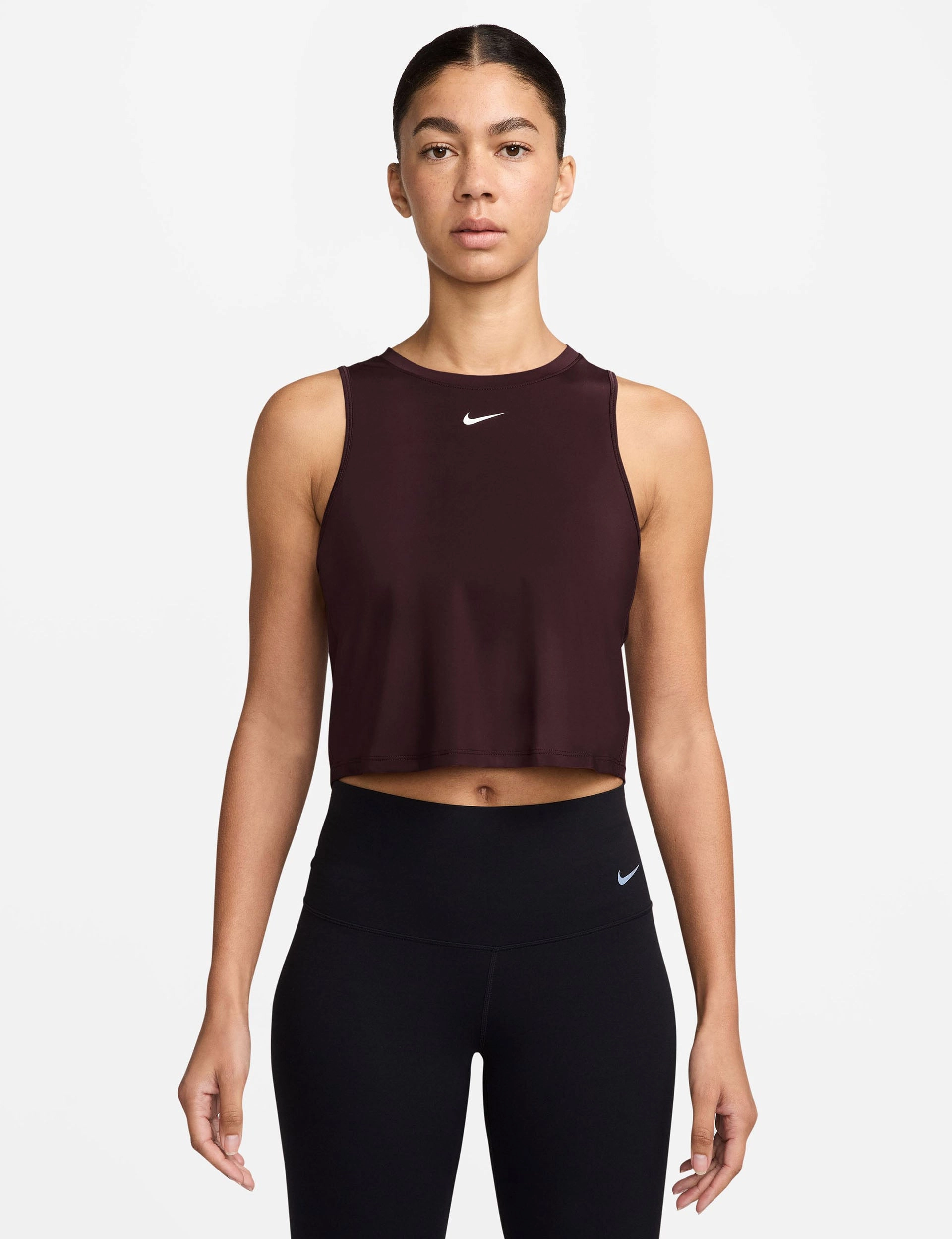 Anti Static Finish One Classic Dri-FIT Cropped Tank - Burgundy Crush