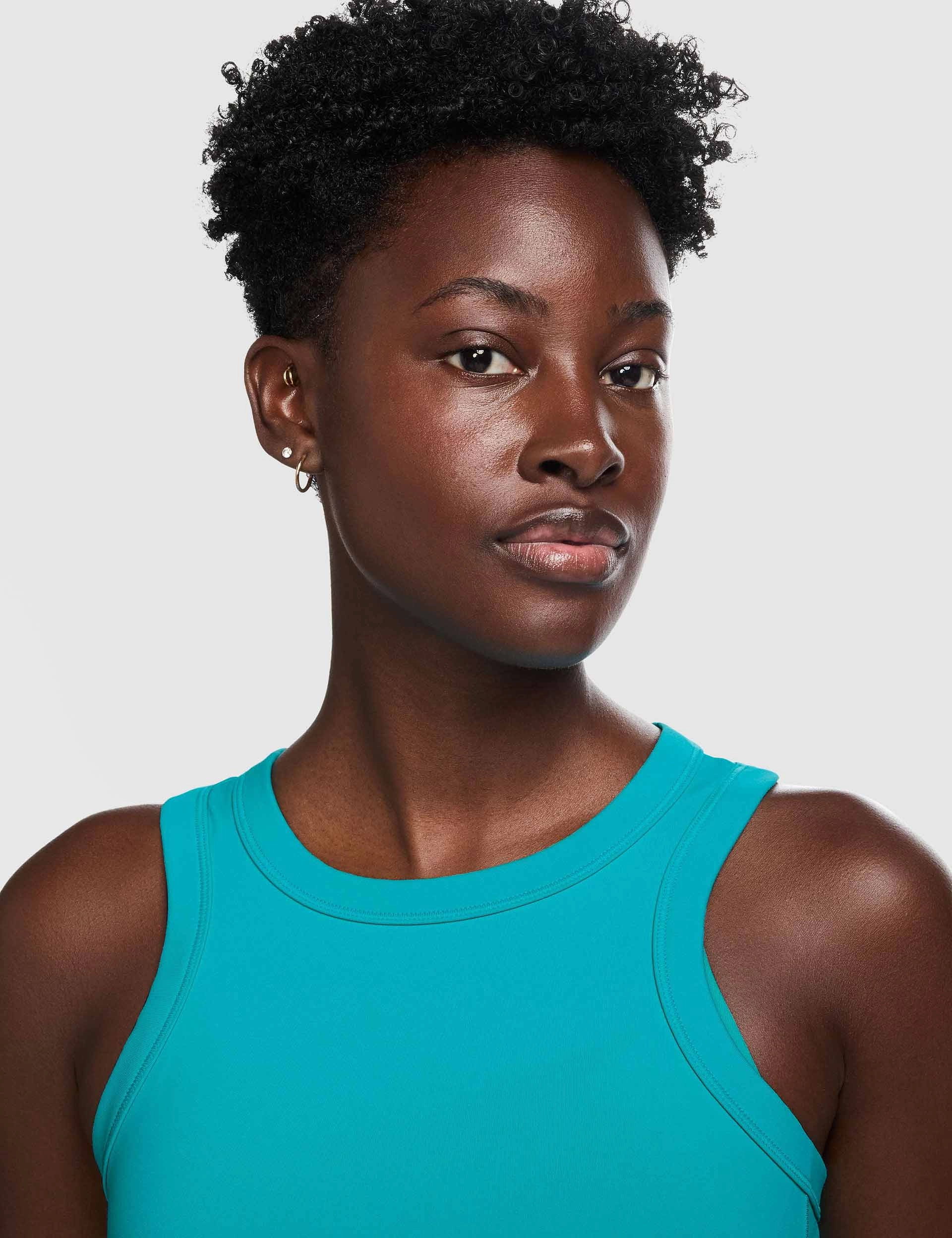 One Fitted Dri-FIT Cropped Tank Top - Dusty Cactus/Black multi - wheel drive deterrence