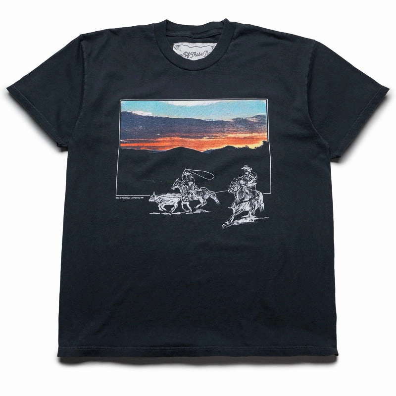 One Of These Days In Another Time Tee - Washed Black Desert area