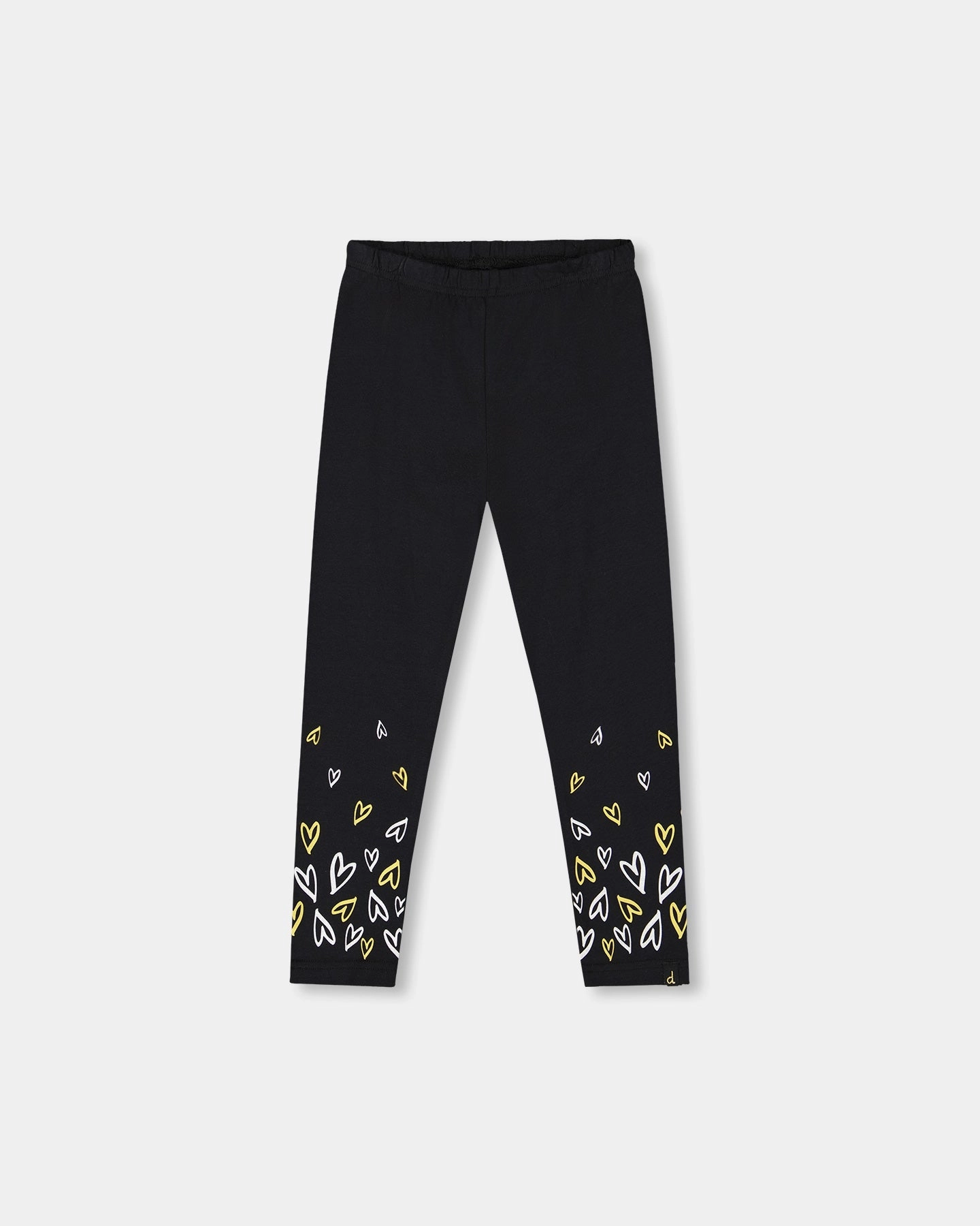 Organic Cotton Leggings Dusty Pink with Hearts Print Chill Comfort Fit