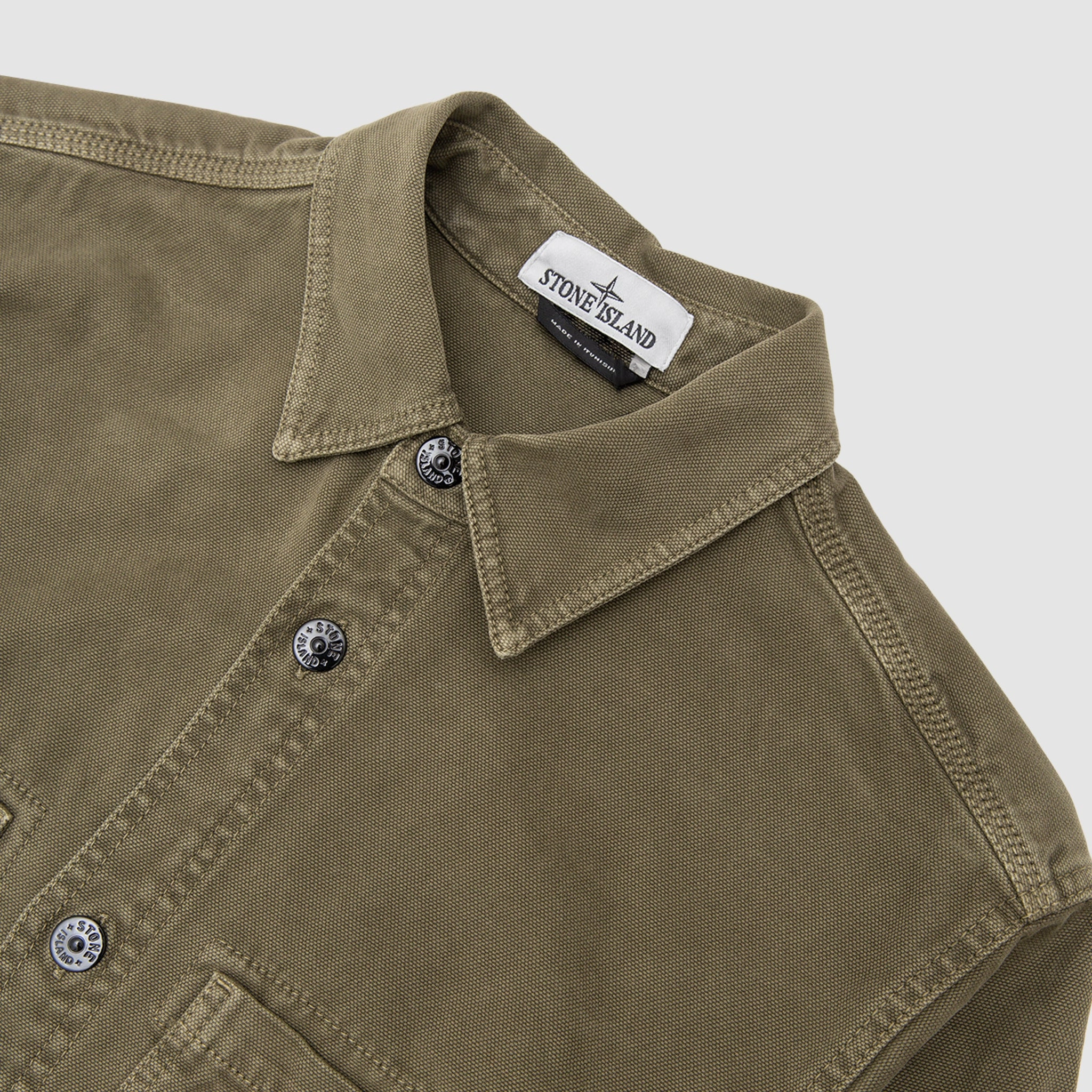 Sustainable production ORGANIC PANAMA COTTON 'OLD' EFFECT OVERSHIRT