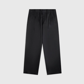 Our Legacy Leisure Trouser - Fresh Black Tarmac Twill Cozy Waistband Organic Cotton Blend Durable Material