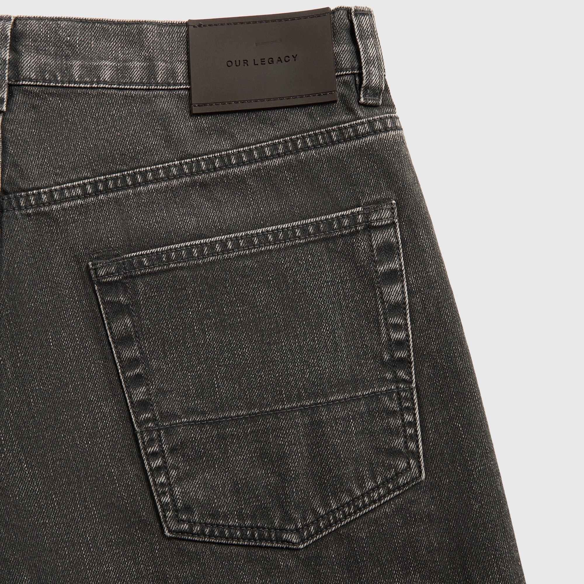 Windproof coating elastic waistband Our Legacy Third Cut Denim - Black Coated Wash