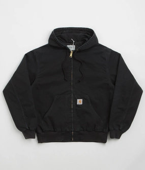 Heavy Duty Zipper Carhartt OG Active Jacket - Black Stone Canvas
