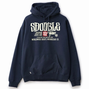 S/Double - Workgear Hoodie Navy Sport Outfit Workwear Inspired