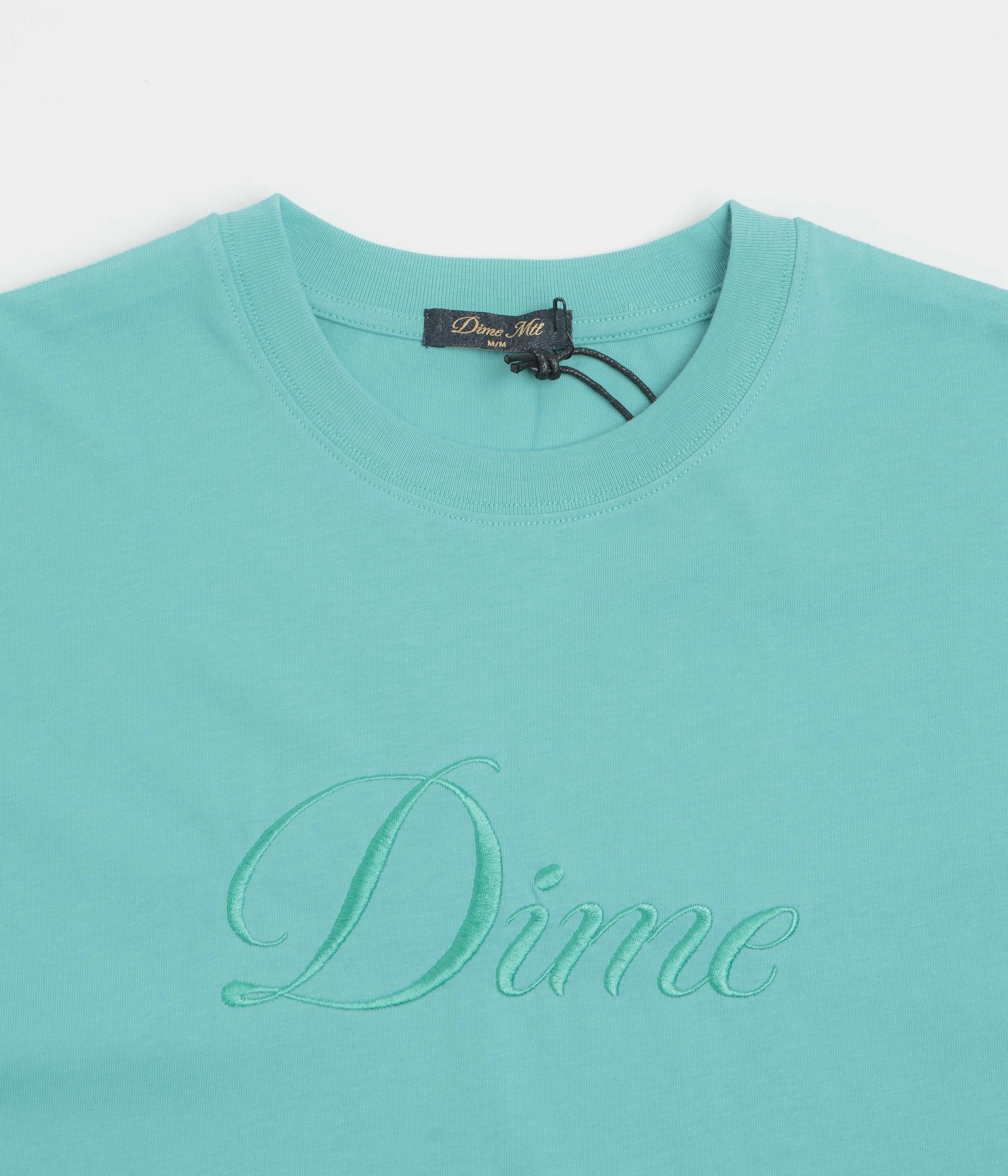 Dime Cursive T-Shirt - Vintage Teal sequin Activewear