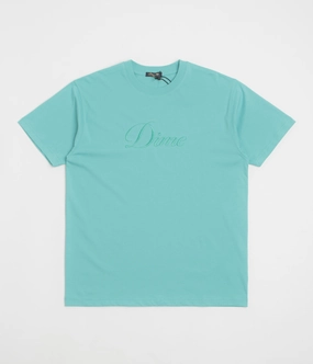 Dime Cursive T-Shirt - Vintage Teal adult style Retro Prints