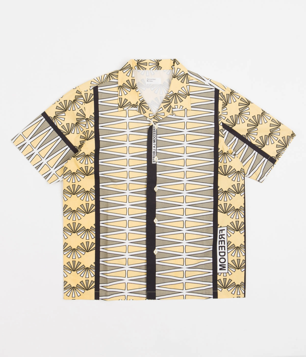 Universal Works Road Trip Shirt - Yellow Sleek Fit