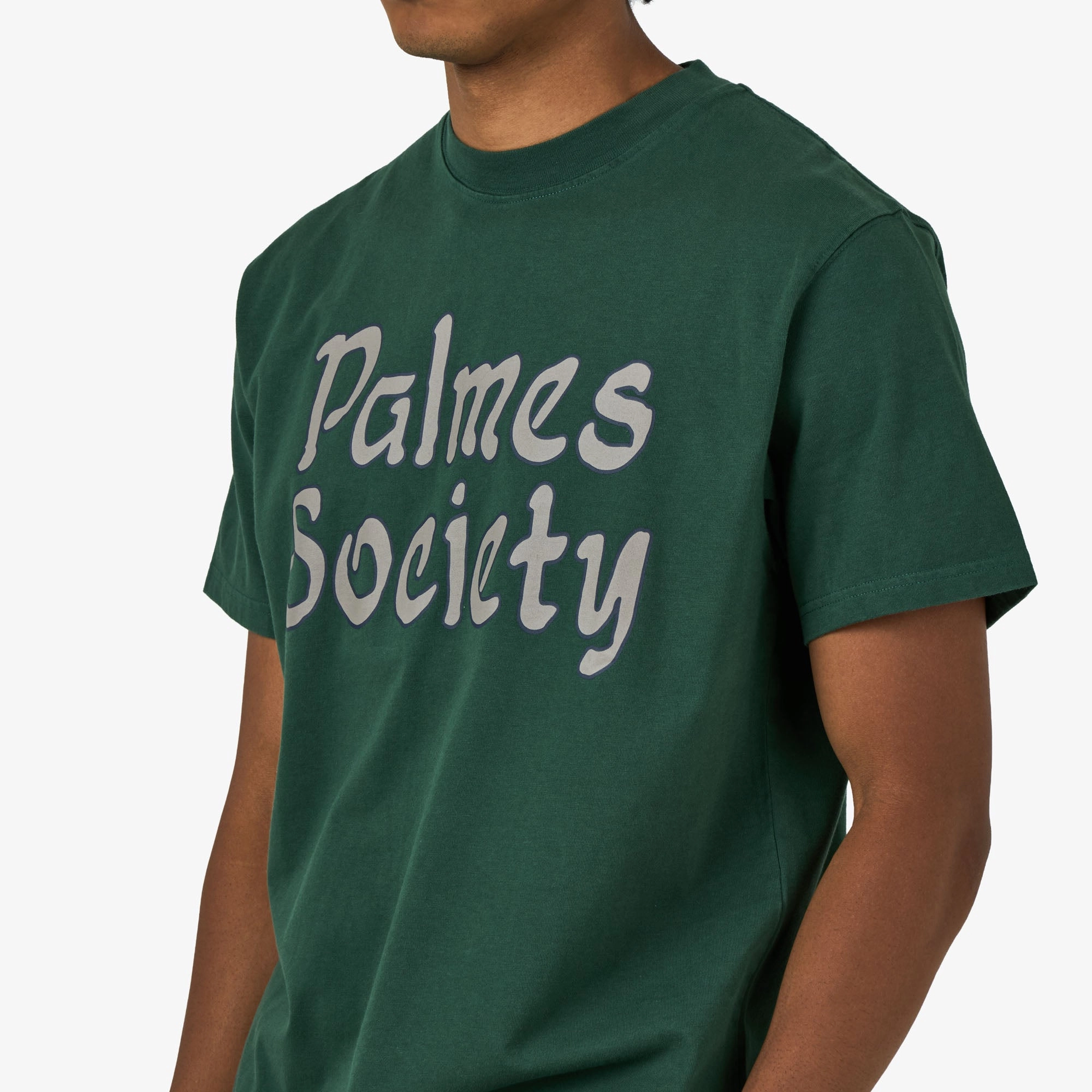 Palmes Society T-Shirt Dark Green Beach Wear