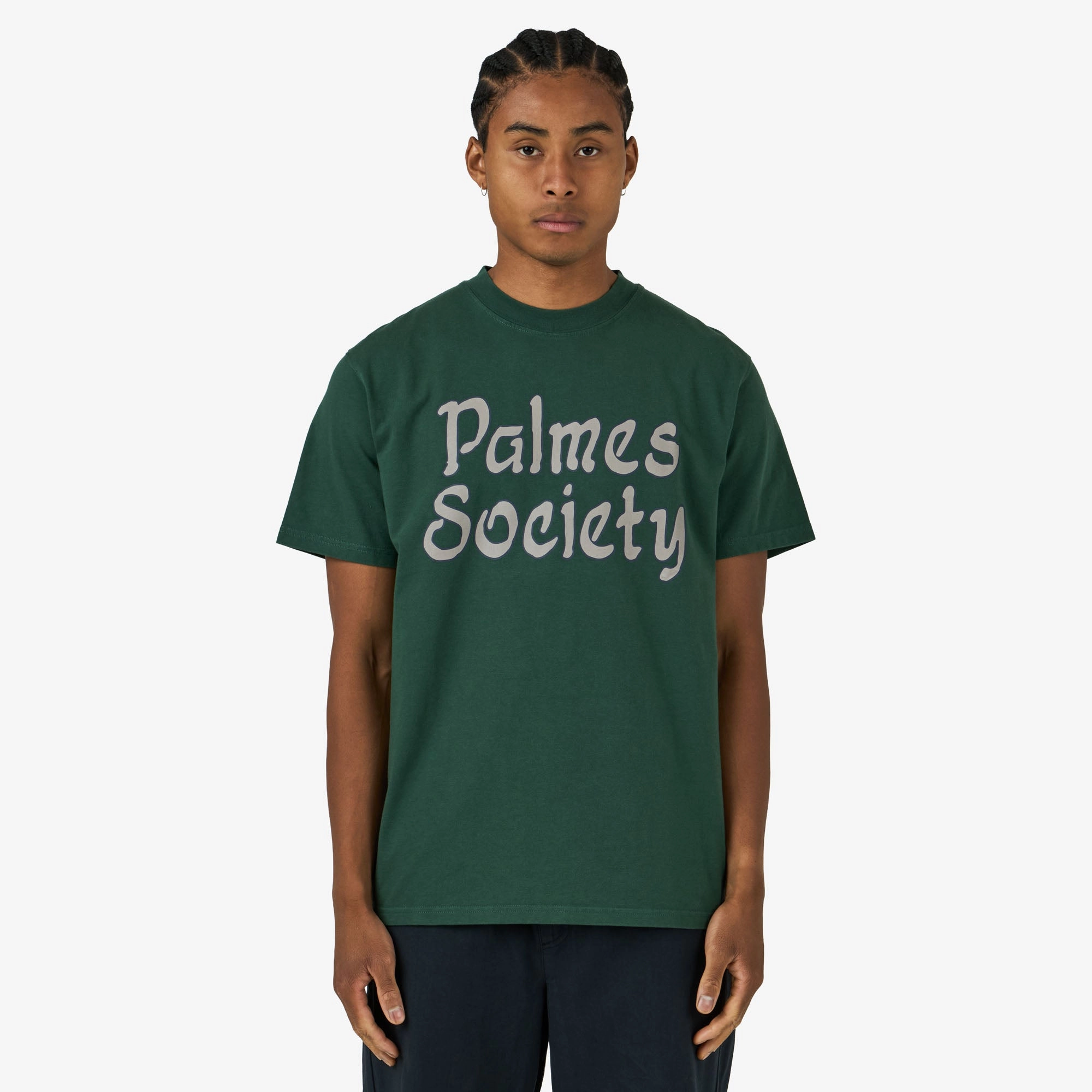 Palmes Society T-Shirt Dark Green Trendy