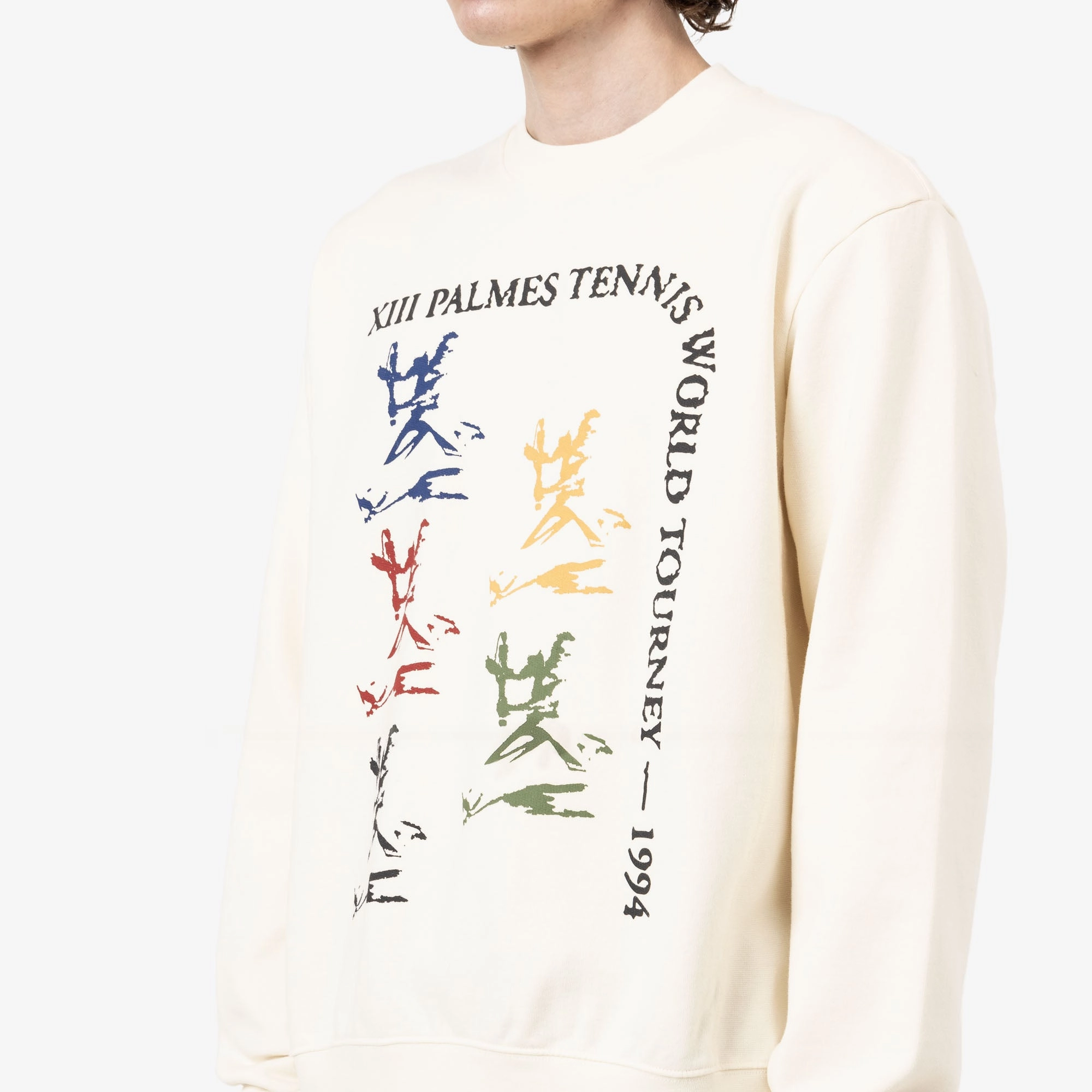 Minimalist Wear Stylish Hoodie Palmes Tourney Crewneck Off White
