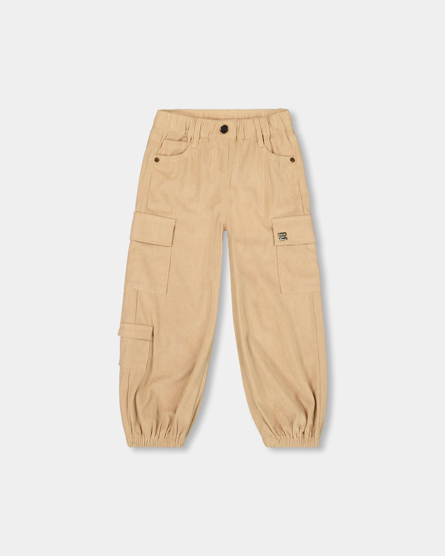Outdoor Comfort Fit Parachute Corduroy Pants with Cargo Pockets Light Pecan Brown