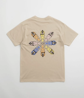 Sexhippies Flame Circle T-Shirt - Sand bowling event Skating