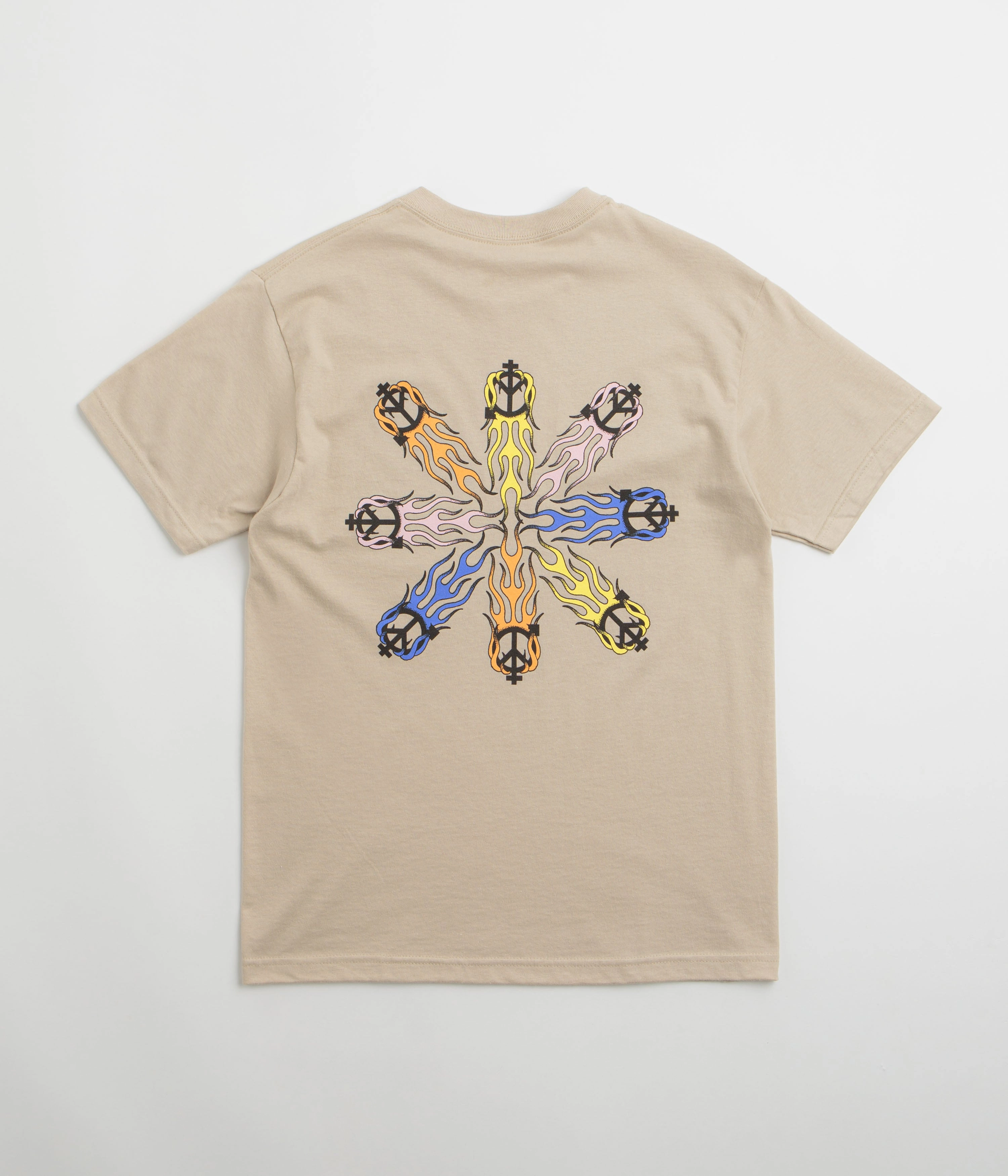 Sexhippies Flame Circle T-Shirt - Sand bowling event Skating