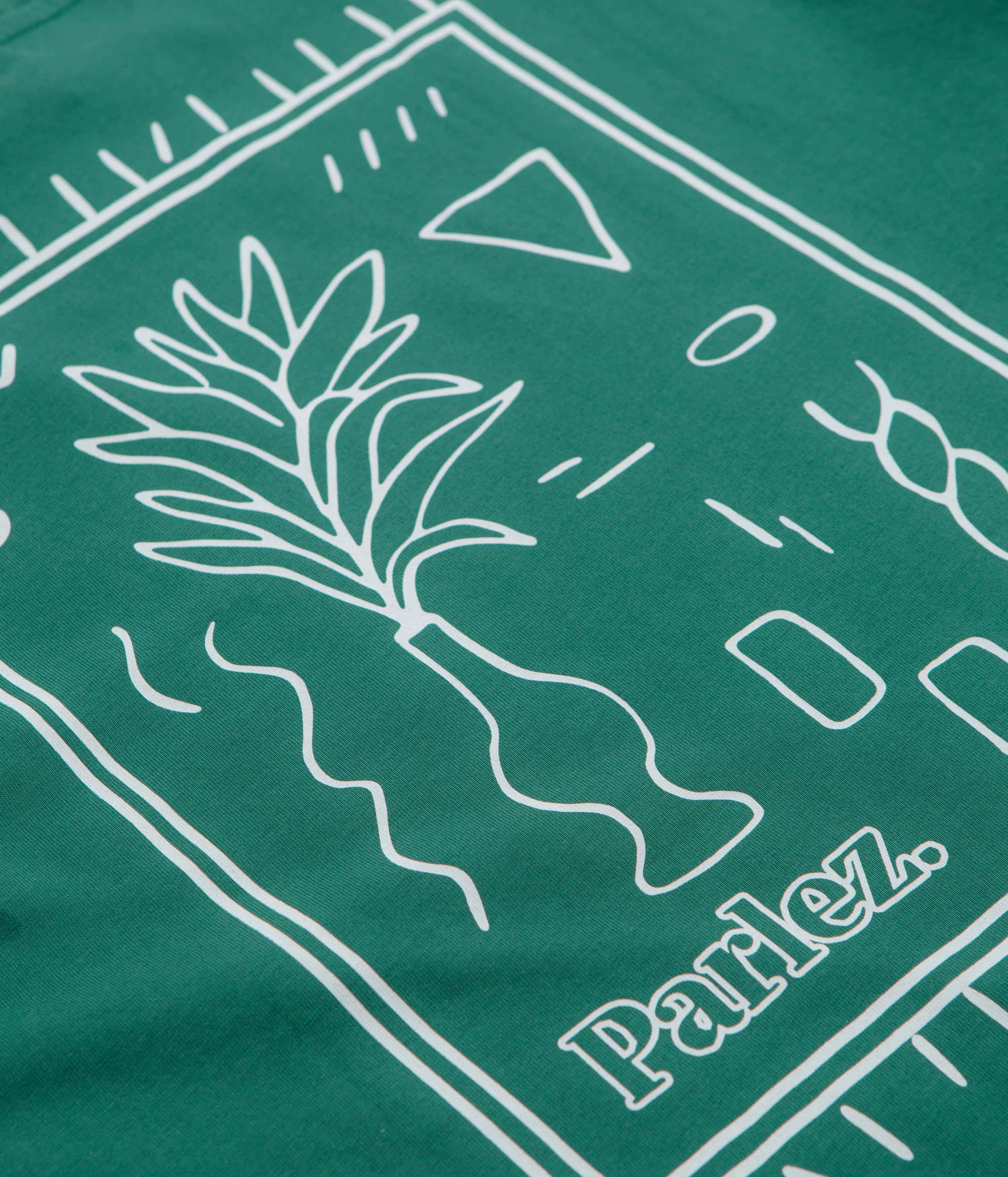 Parlez Almitas T-Shirt - Pacific Green Tagless Neck Design