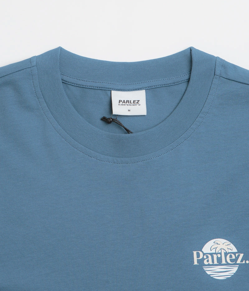 Parlez Boca T-Shirt - China Blue checkered pattern indoor climate