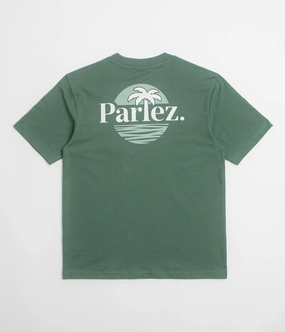 Parlez Boca T-Shirt - Kelp Green Halter neck