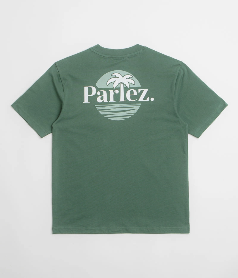 Parlez Boca T-Shirt - Kelp Green Halter neck