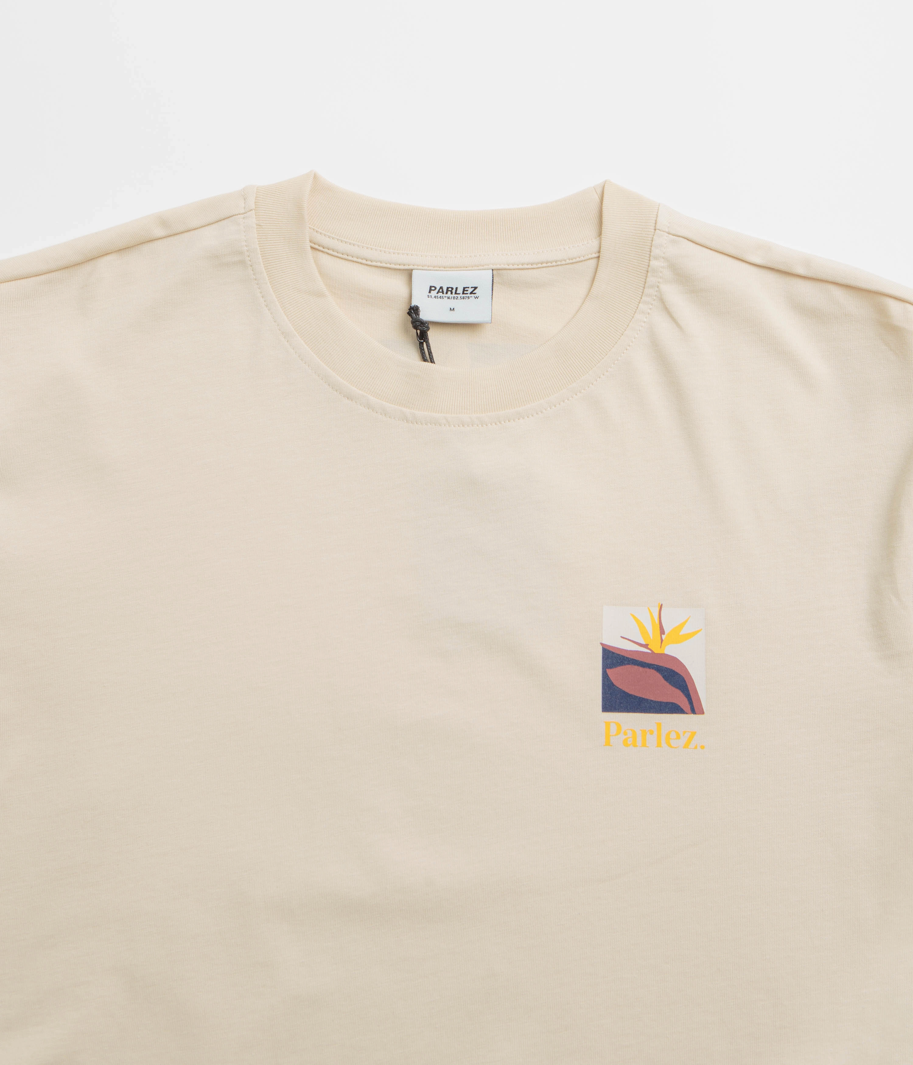 coastal climate Reinforced Button Placket Parlez Flora T-Shirt - Shell