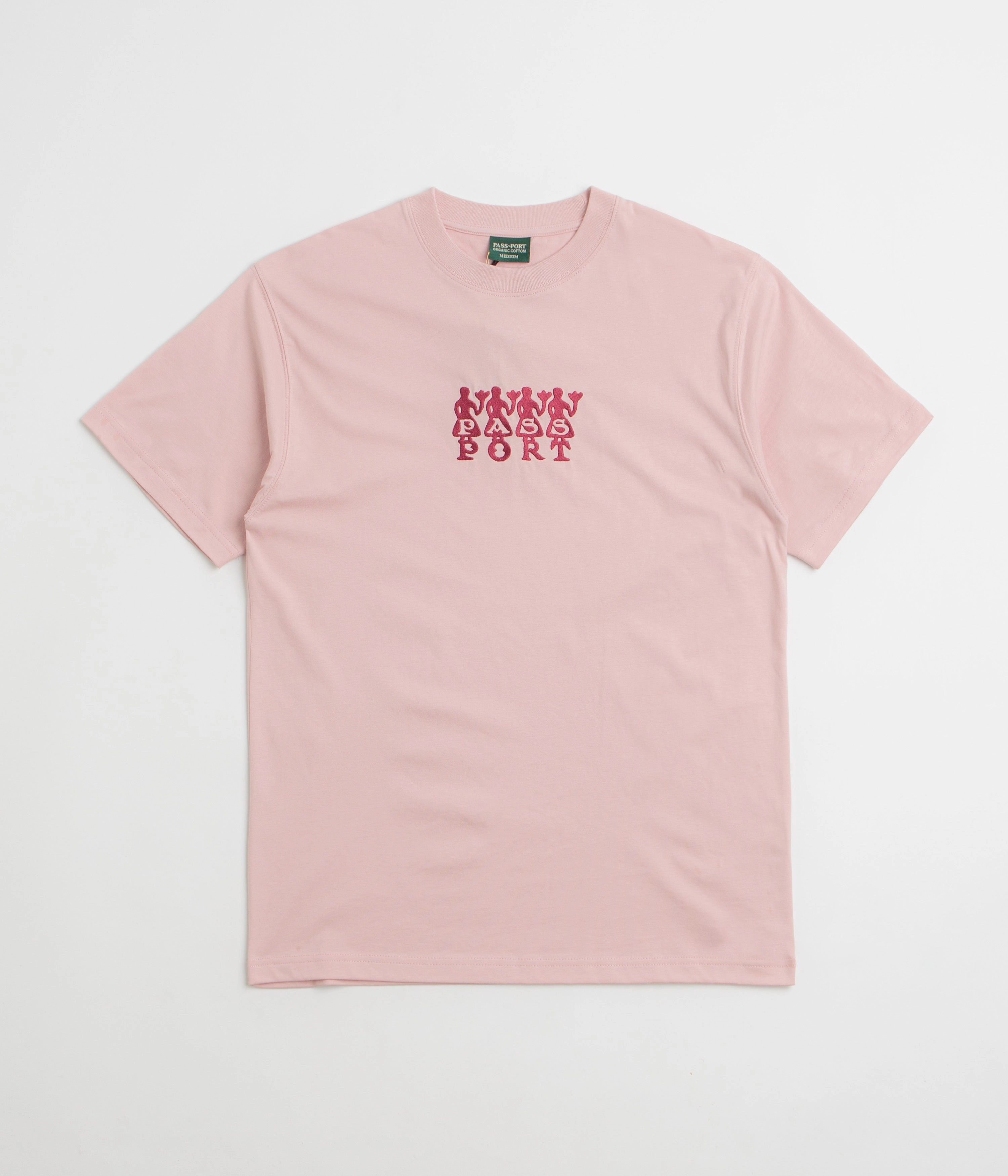 Pass Port 4 Flowers Organic T-Shirt - Dusty Pink Airflow Enhanced Back Panel Teens