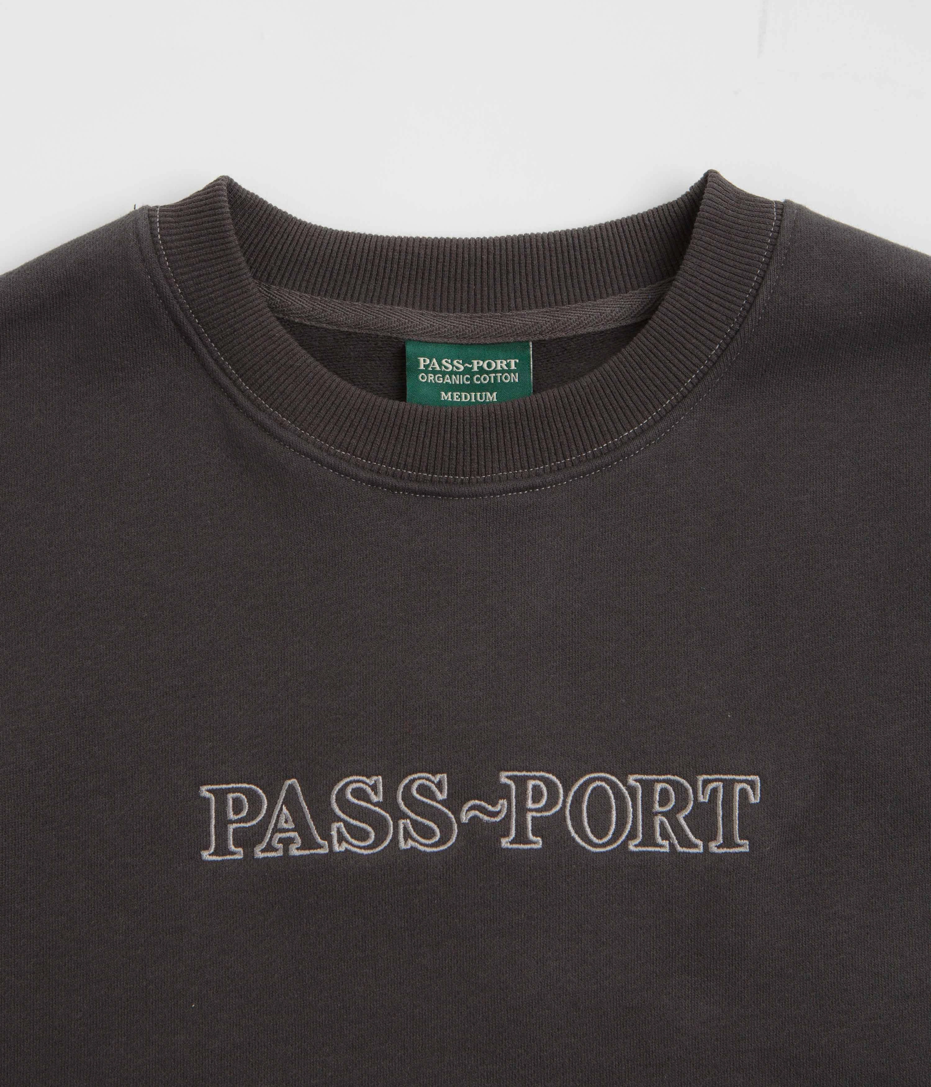 Pass Port Official Organic Fleece Sweatshirt - Vintage Black Warm Hoodie