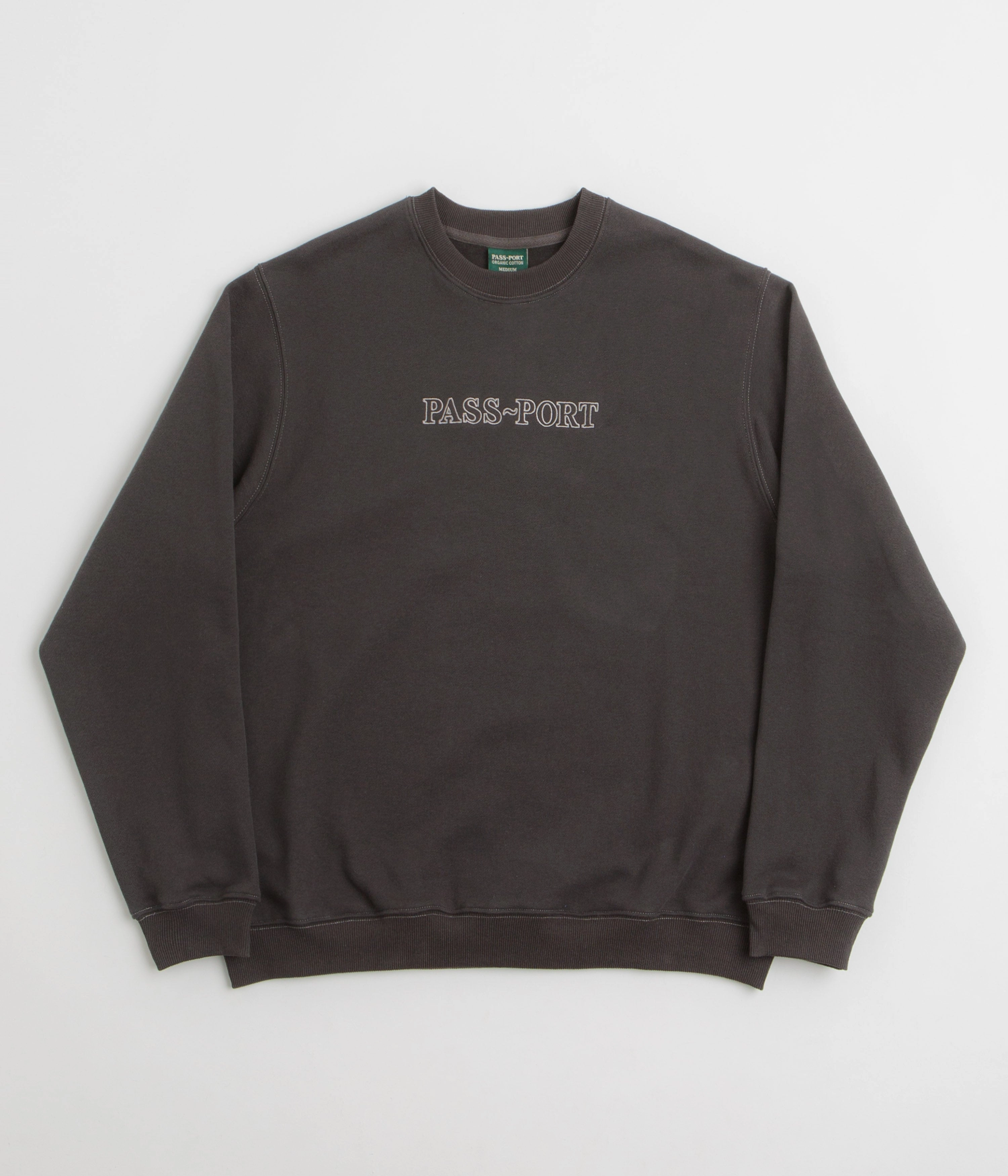 Pass Port Official Organic Fleece Sweatshirt - Vintage Black color fast rainy day wear