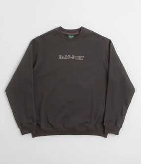 Pass Port Official Organic Fleece Sweatshirt - Vintage Black color fast rainy day wear
