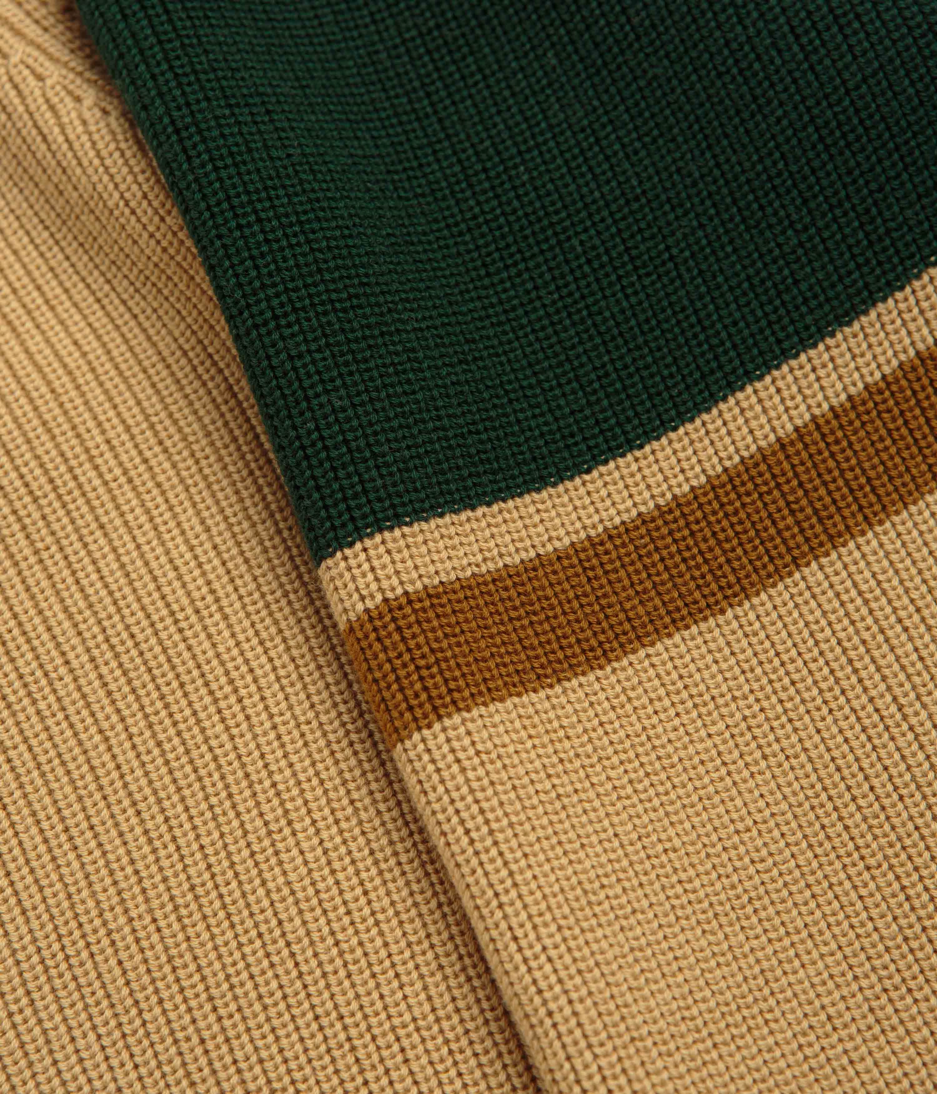 Pass Port Organic Cotton Stripe Knit Sweatshirt - Cream product shiny accents appeal Chic Design