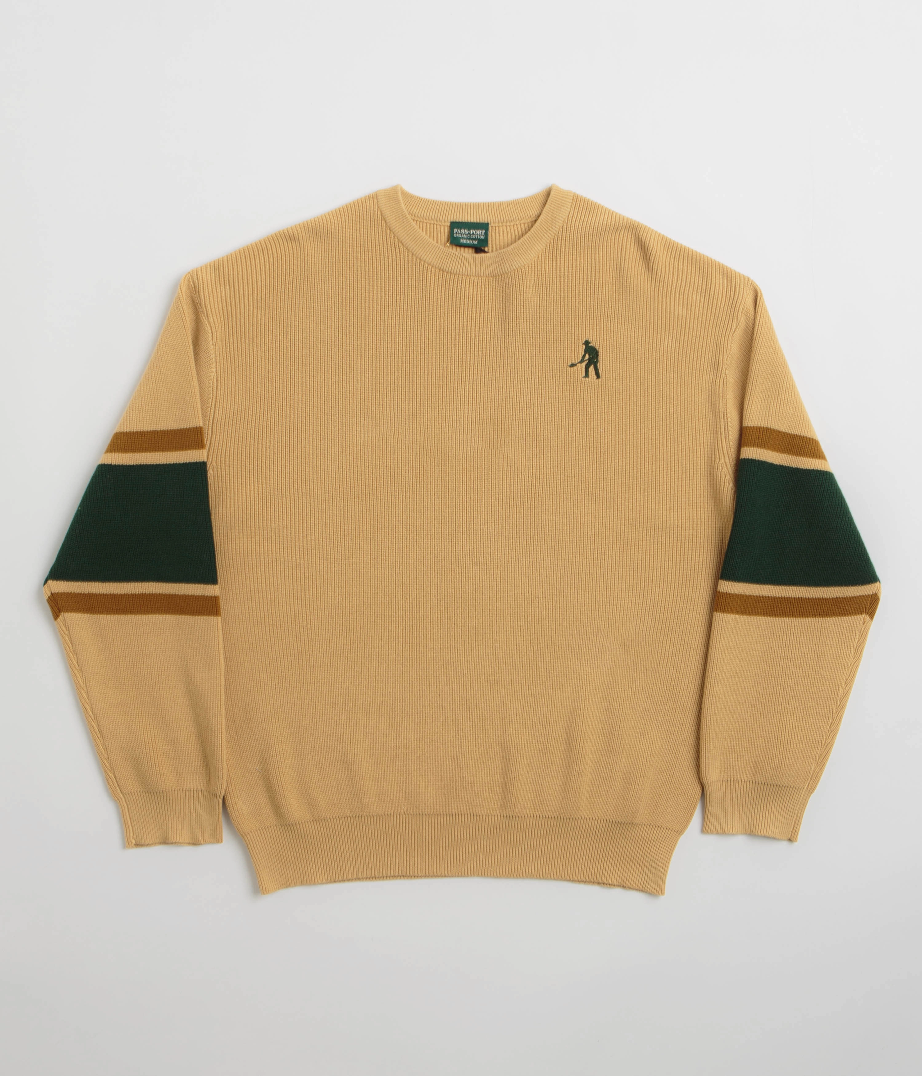 product inventory Pass Port Organic Cotton Stripe Knit Sweatshirt - Cream