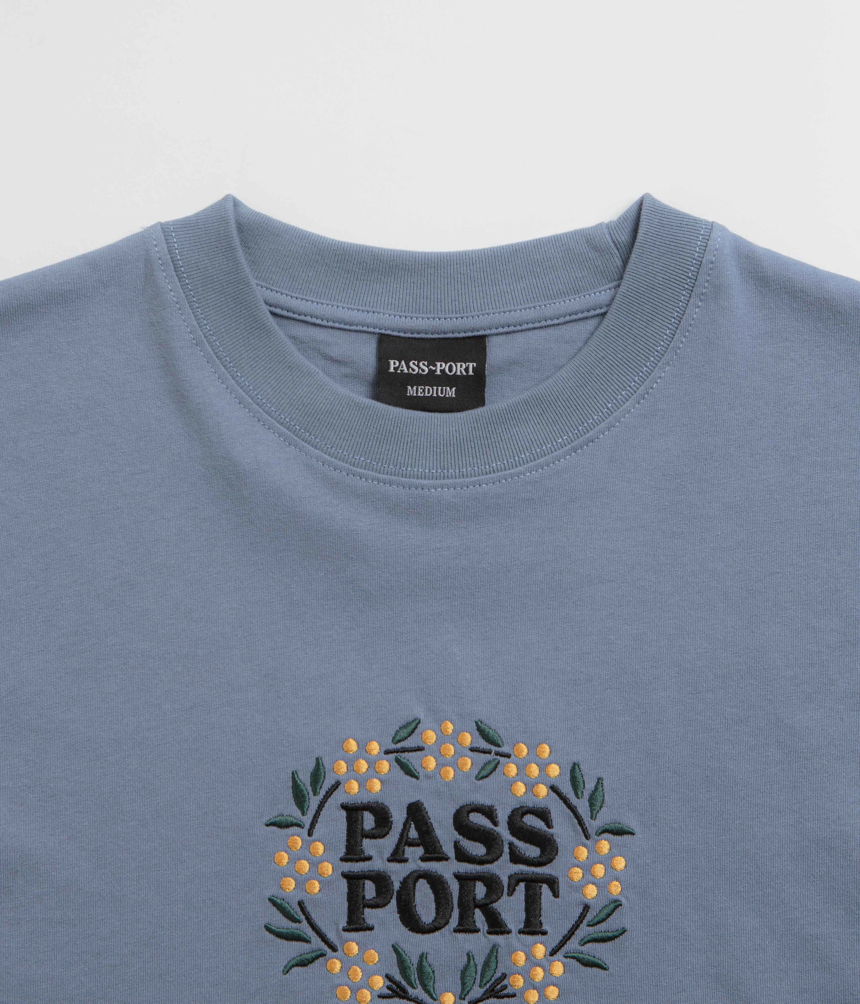 Printed Youth fashion Pass Port Wattle T-Shirt - Stonewash Blue