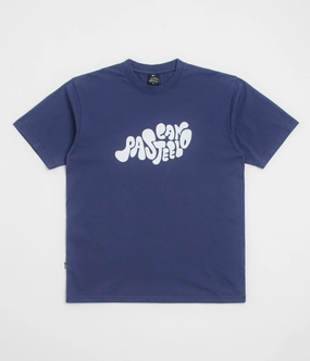 Eco Friendly spring season Pasteelo Can Script T-Shirt - Navy