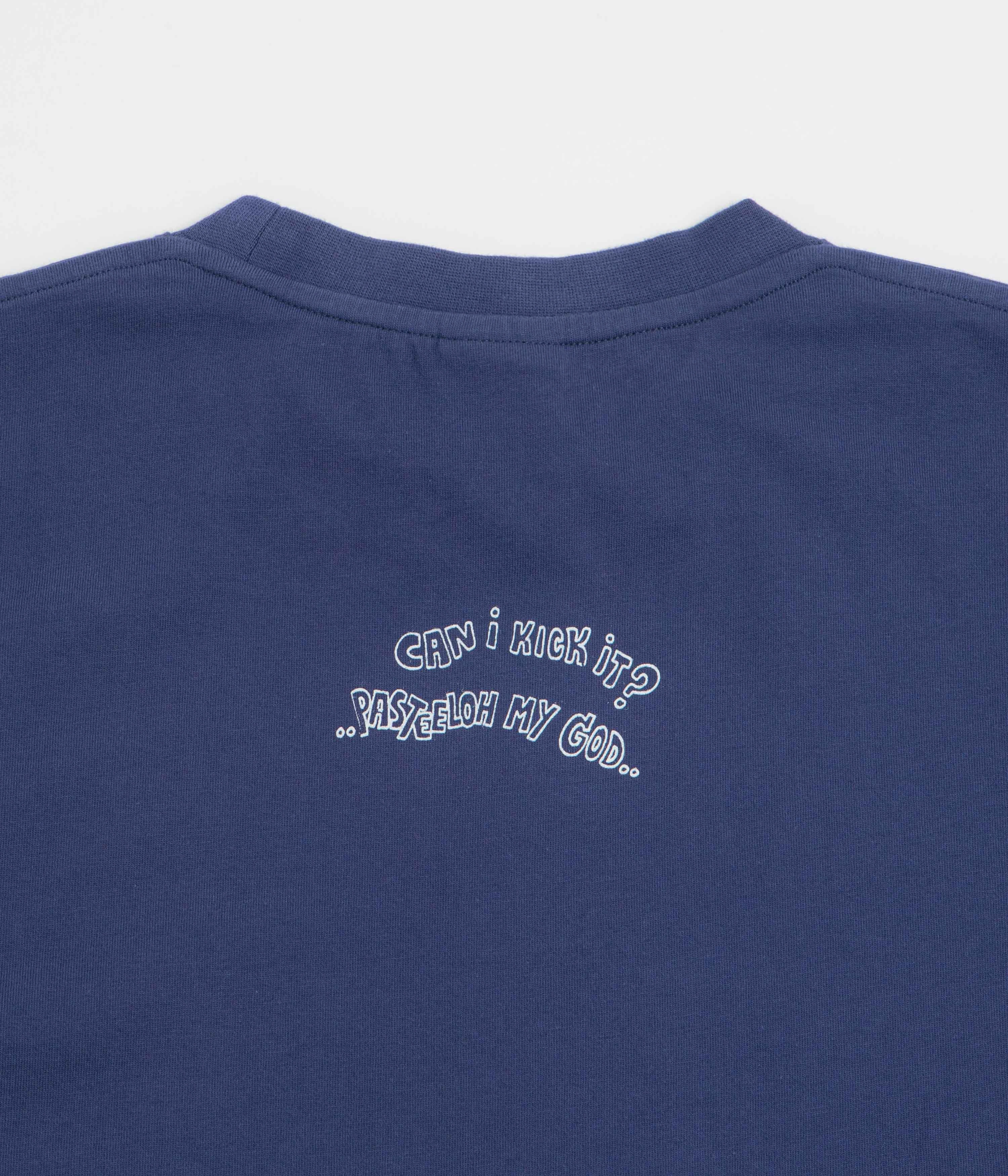Pasteelo Can Script T-Shirt - Navy shooting venue
