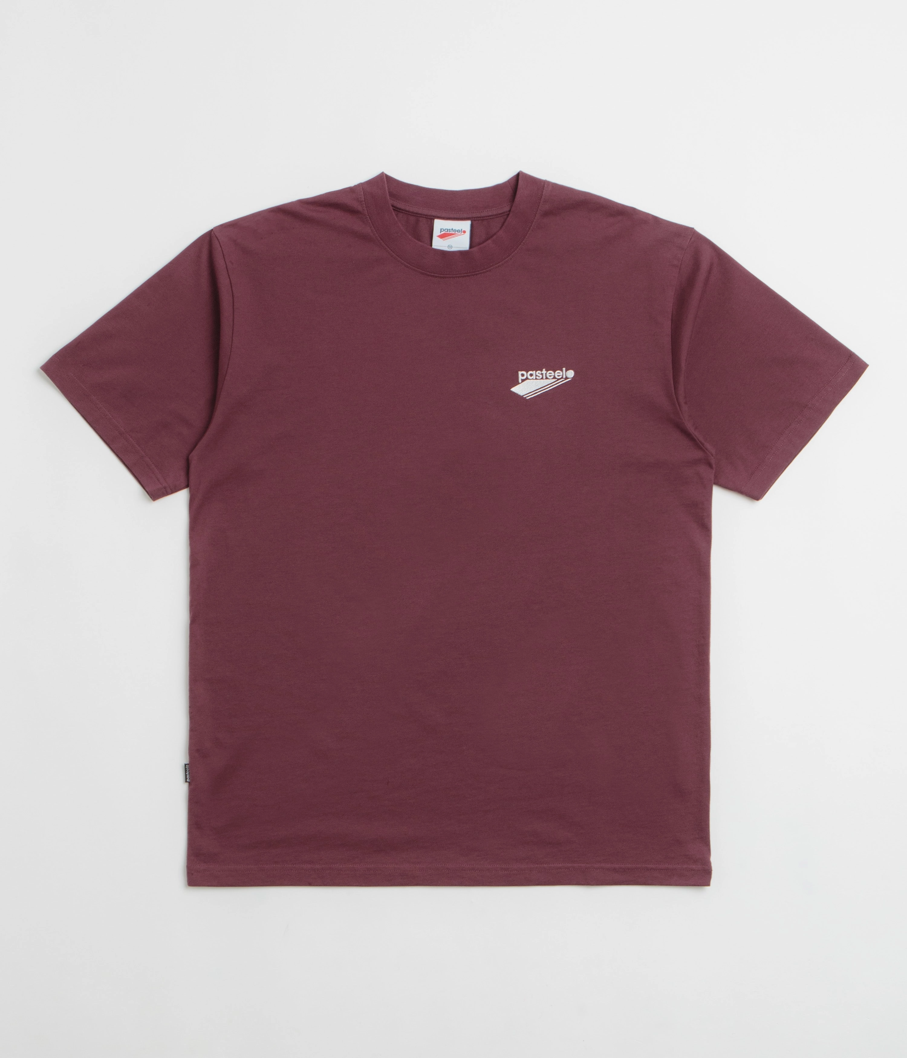 Three quarter sleeve museum Pasteelo Embroidered O.G. T-Shirt - Burgundy