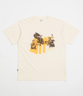 embroidery Pasteelo Jazz Cats T-Shirt - Cream