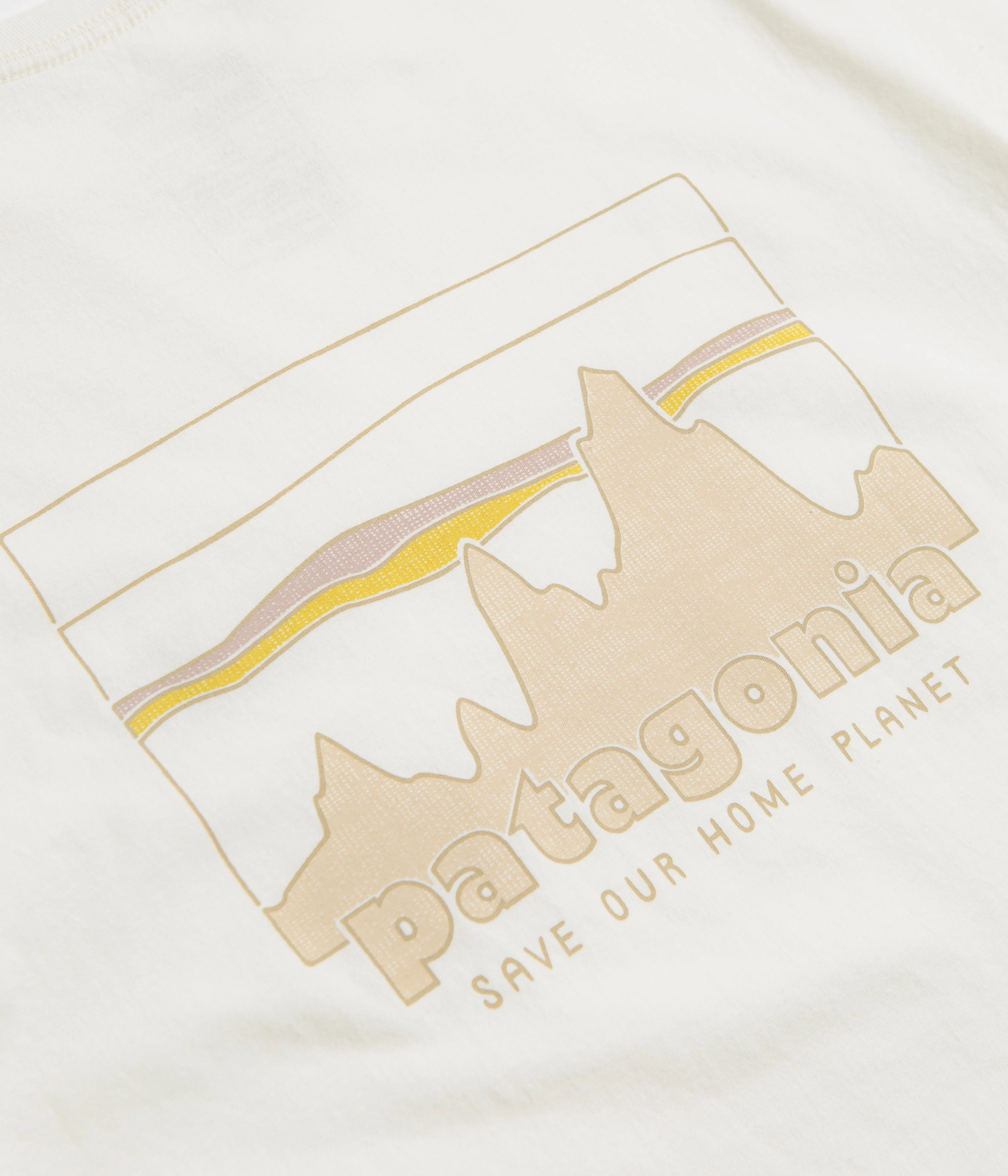 Patagonia 73 Skyline Organic T-Shirt - Birch White shift silhouette swimming venue