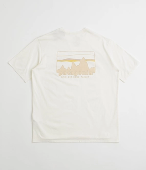 Spring Wear Checkered Patagonia 73 Skyline Organic T-Shirt - Birch White