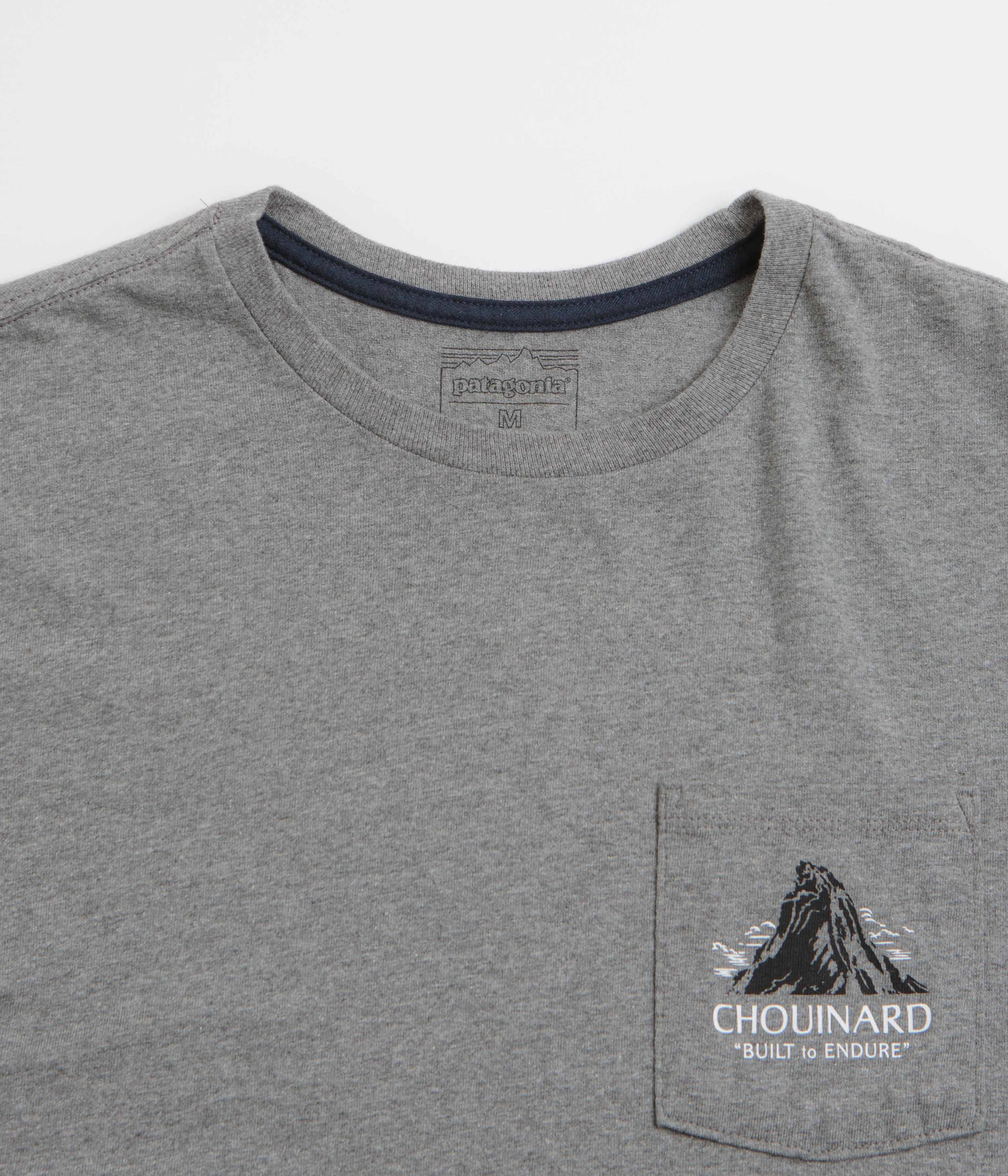 Patagonia Chouinard Crest Pocket Responsibili-Tee T-Shirt - Gravel Heather Breathable Design Country look