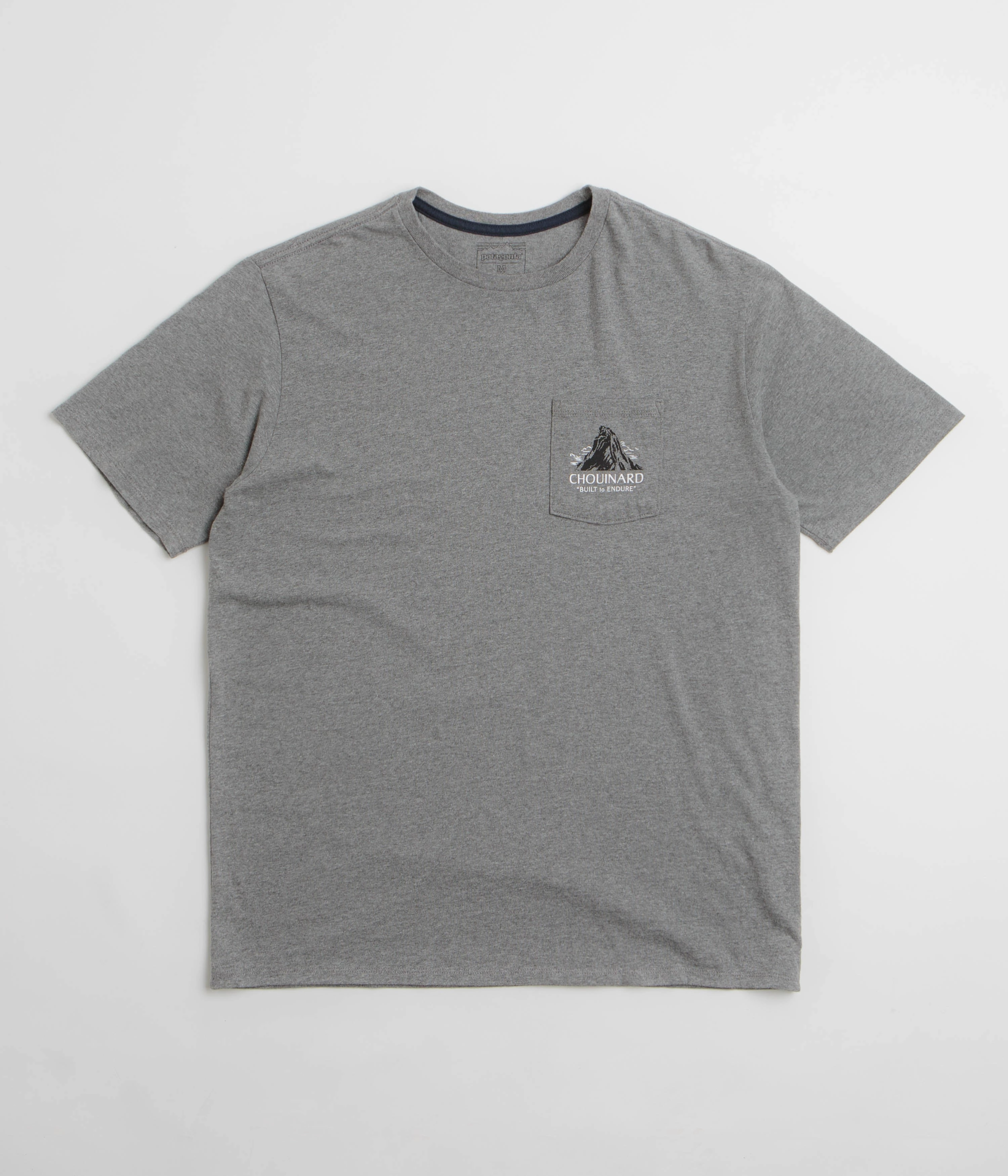 Patagonia Chouinard Crest Pocket Responsibili-Tee T-Shirt - Gravel Heather Anti Pilling Finish