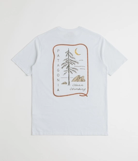 Patagonia Clean Climb Roots Responsibili-Tee T-Shirt - White Breathable Mesh Panels semi-formal event