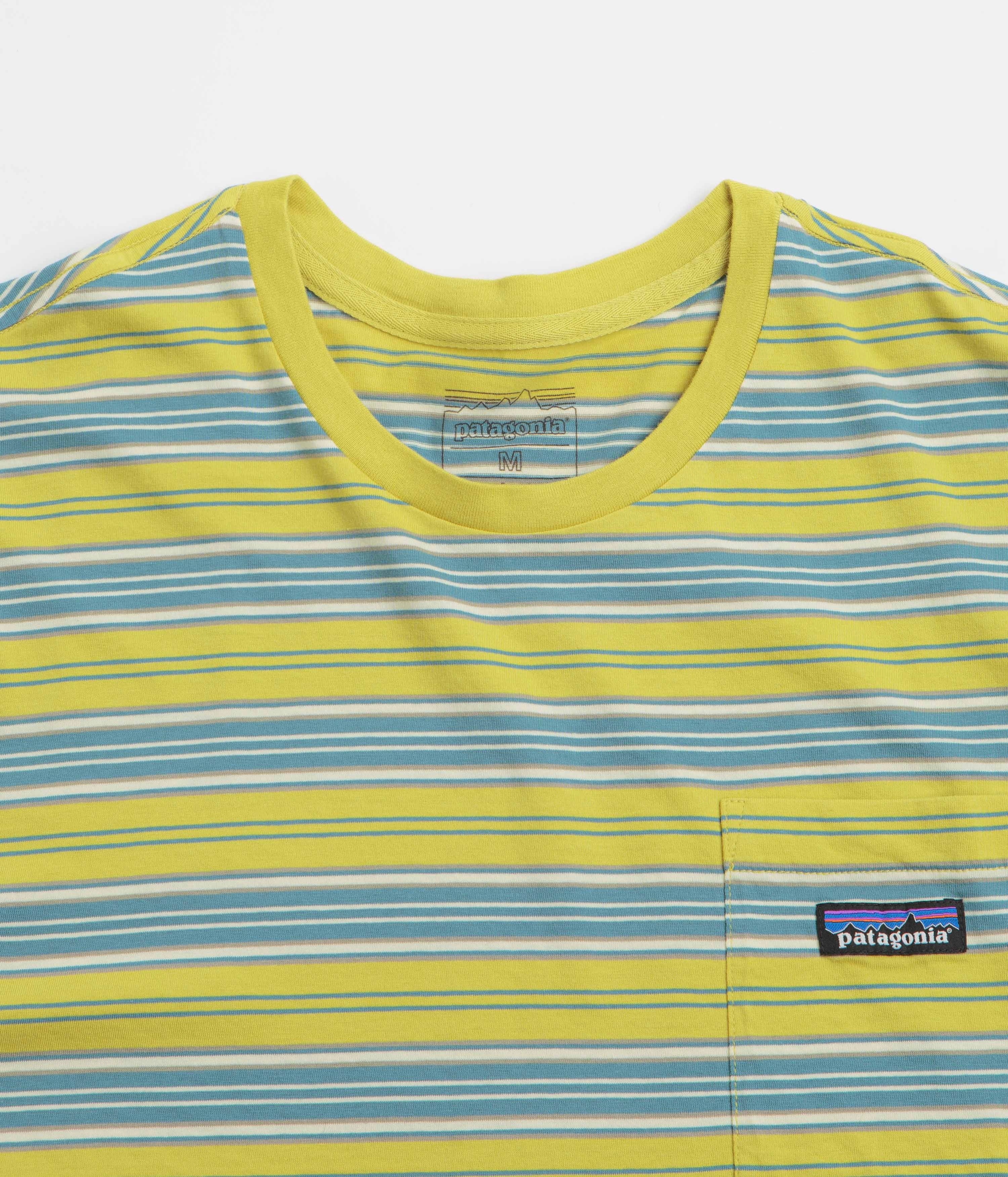 Patagonia Daily Pocket T-Shirt - Summer Camp: Bundle Green Cap sleeves Cuffed Sleeves