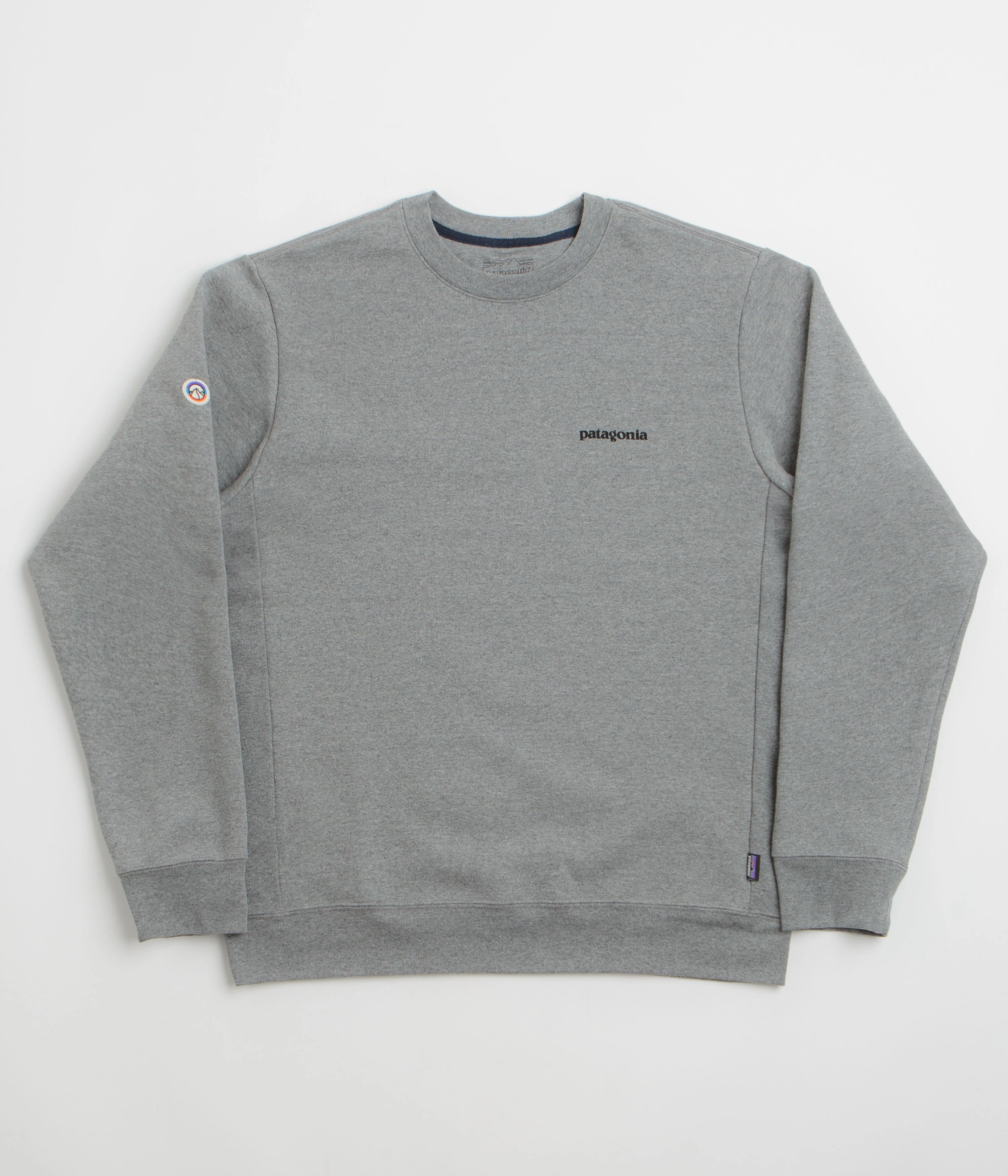Weekend Layer High End Patagonia Fitz Roy Icon Uprisal Crewneck Sweatshirt - Gravel Heather