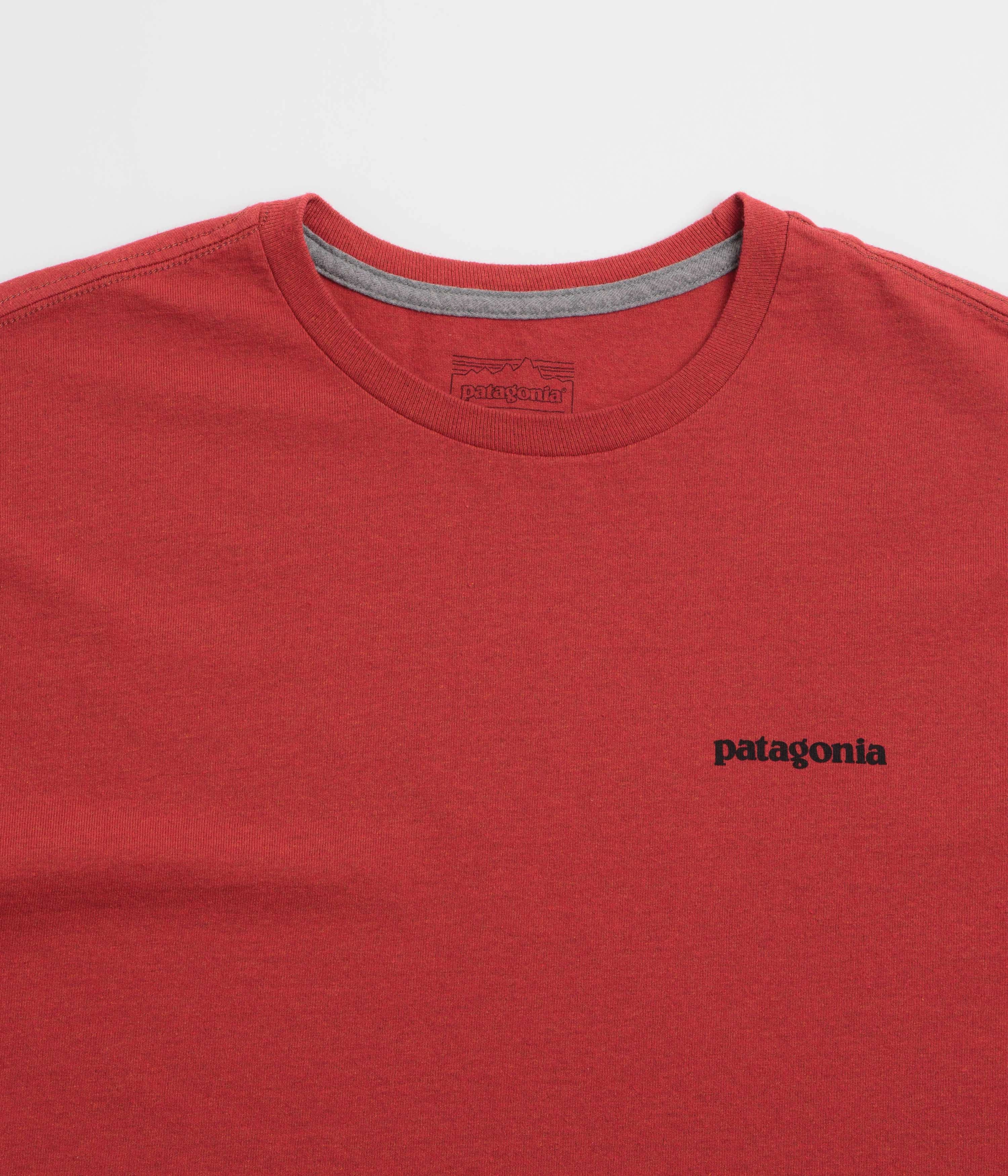 Patagonia P-6 Logo Responsibili-Tee T-Shirt - Amanita Red Spring Wear cotton shirt