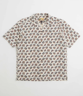 Patagonia Tidal Threads Camp Shirt - Oh Coral: Wool White Reinforced Elbow Patches Fitted Shape