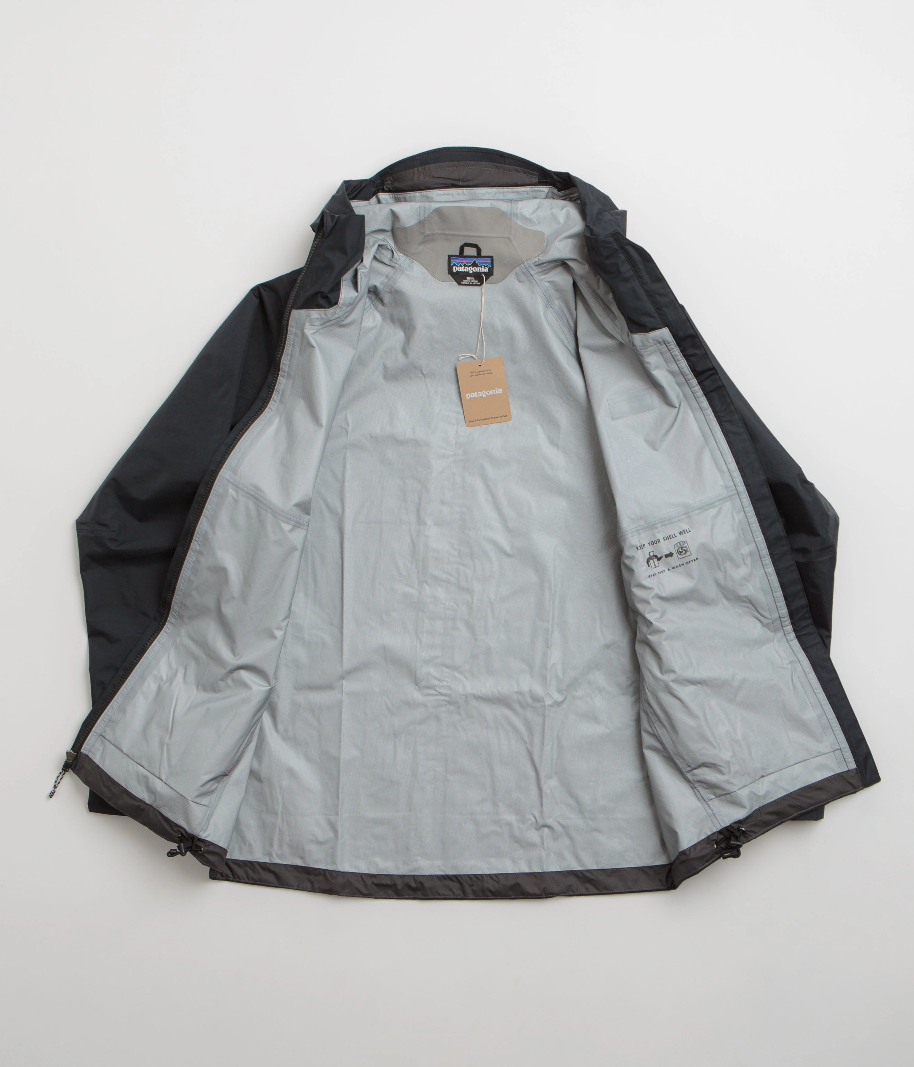 Avoid Barrier Seam Construction Patagonia Torrentshell 3L Jacket - Black