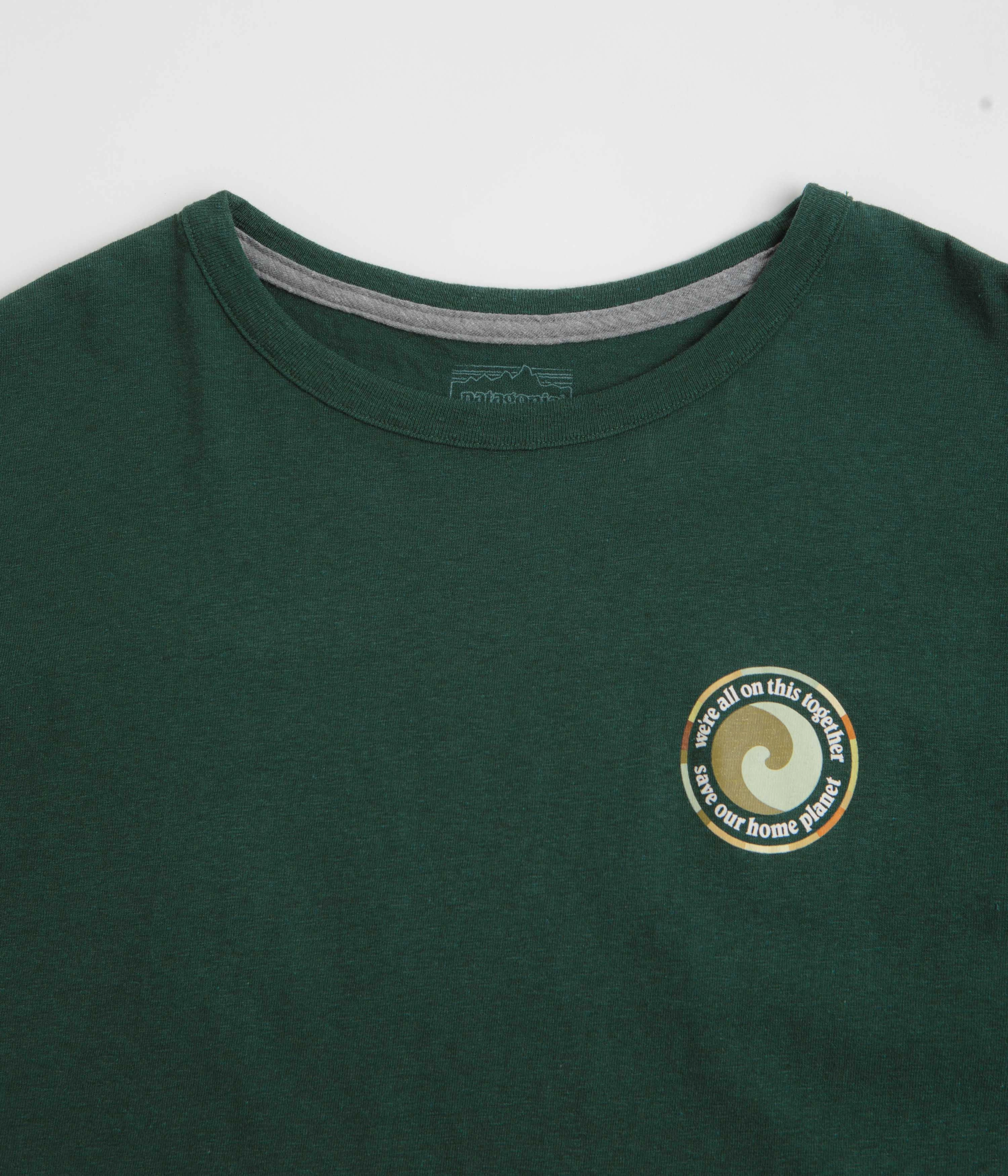 Patagonia Womens Unity Fitz Easy Cut Responsibili-Tee T-Shirt - Cascade Green Off the shoulder