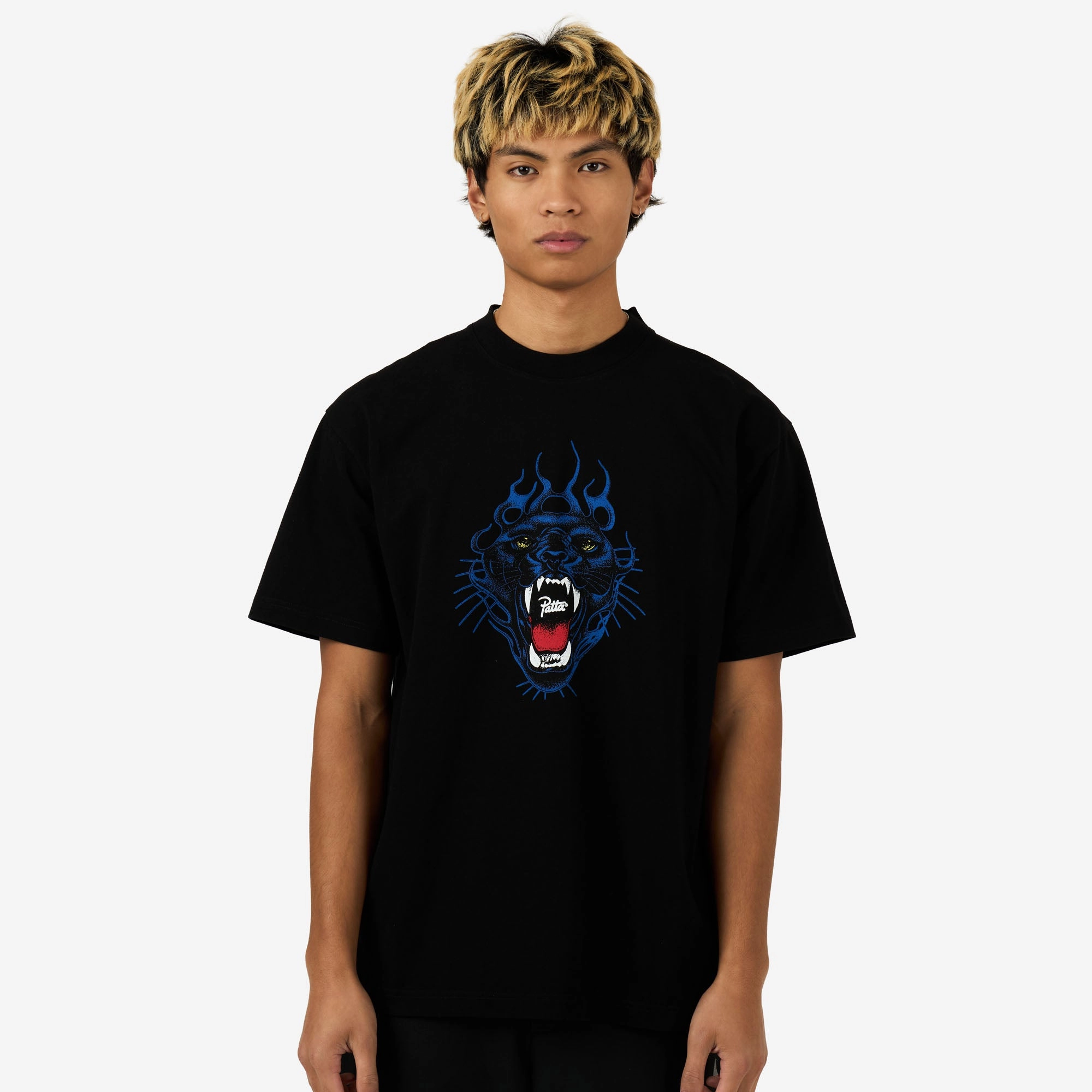 Patta Fire Panther T-Shirt Black Anti-static
